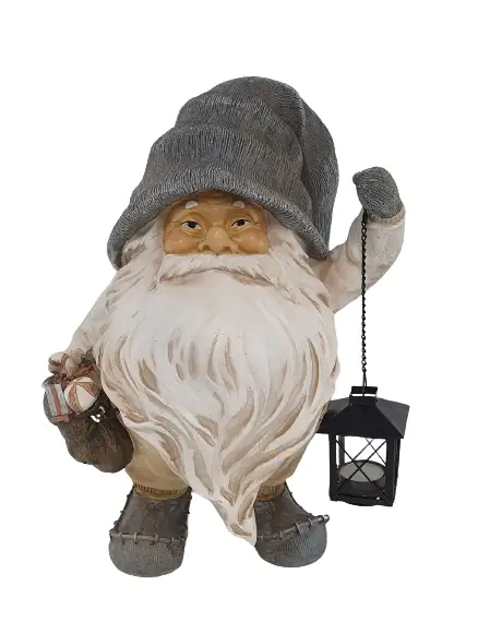 Dekofigur Wichtel grau 40 cm