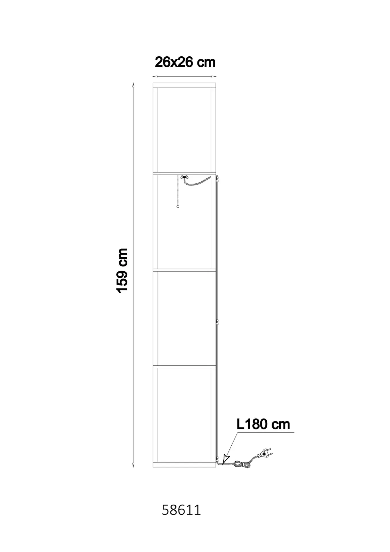 Globo Stehleuchte Tabitha E27 bis 60 W 159 cm weiß