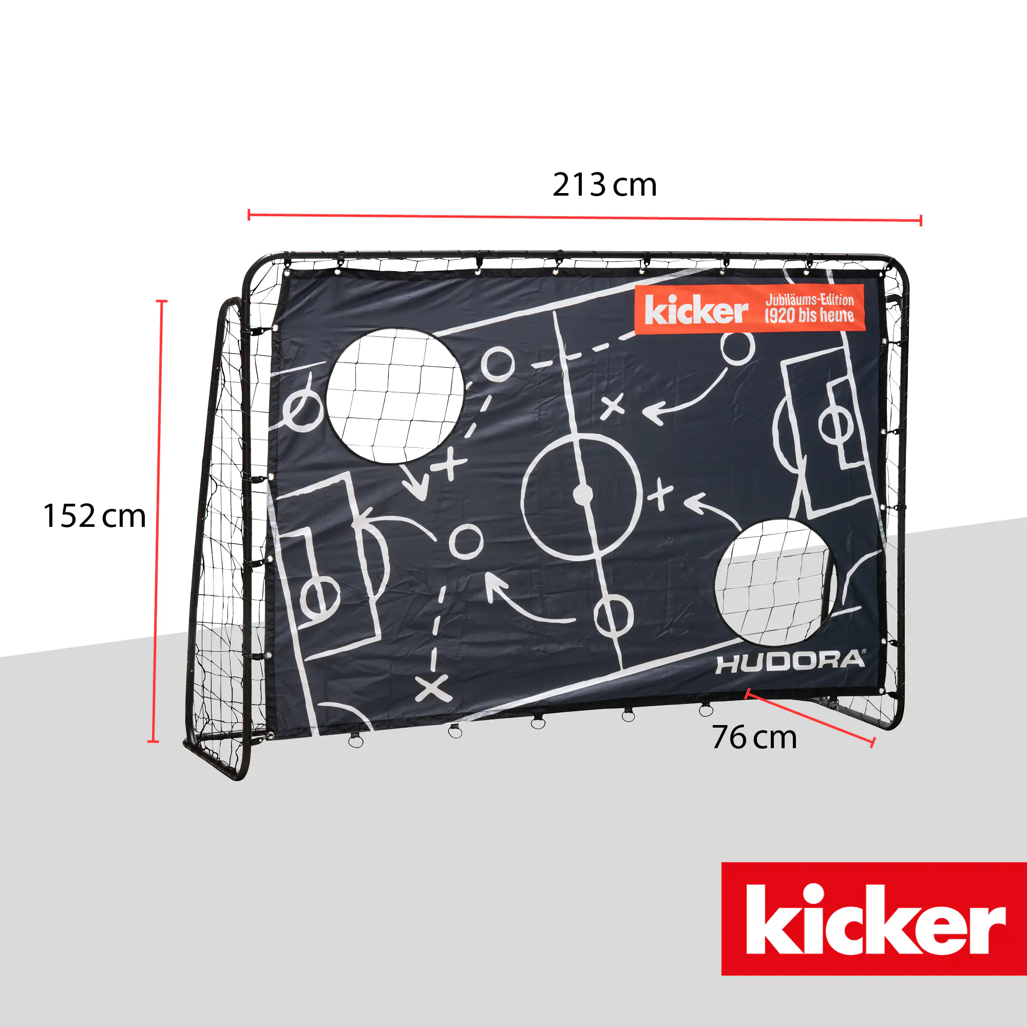 4005998853832_3 Hudora Fußballtor Trainer "Kicker Edition" mit Matchplan