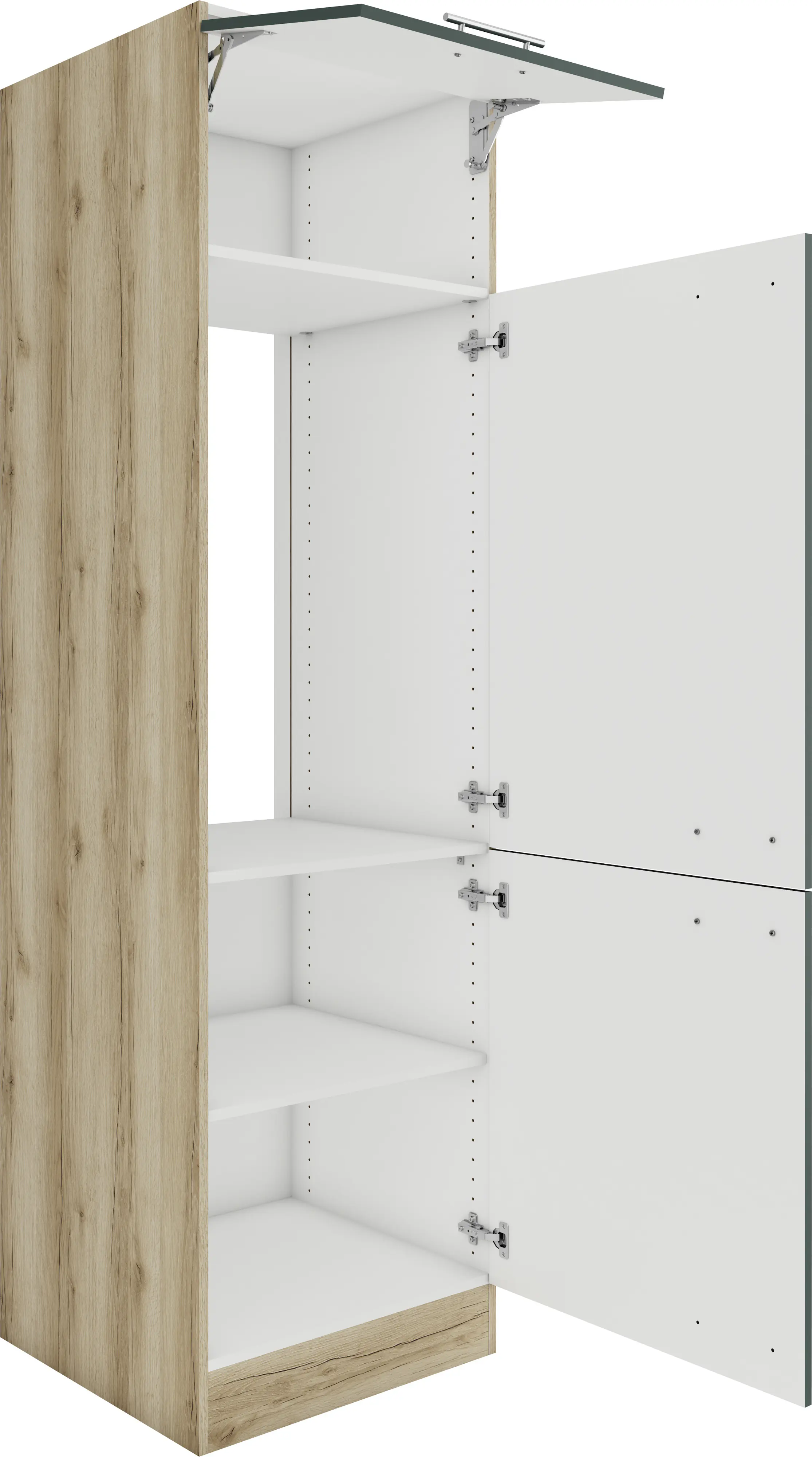 Optifit Hochschrank Savona 405 steingrün/eiche 60 cm