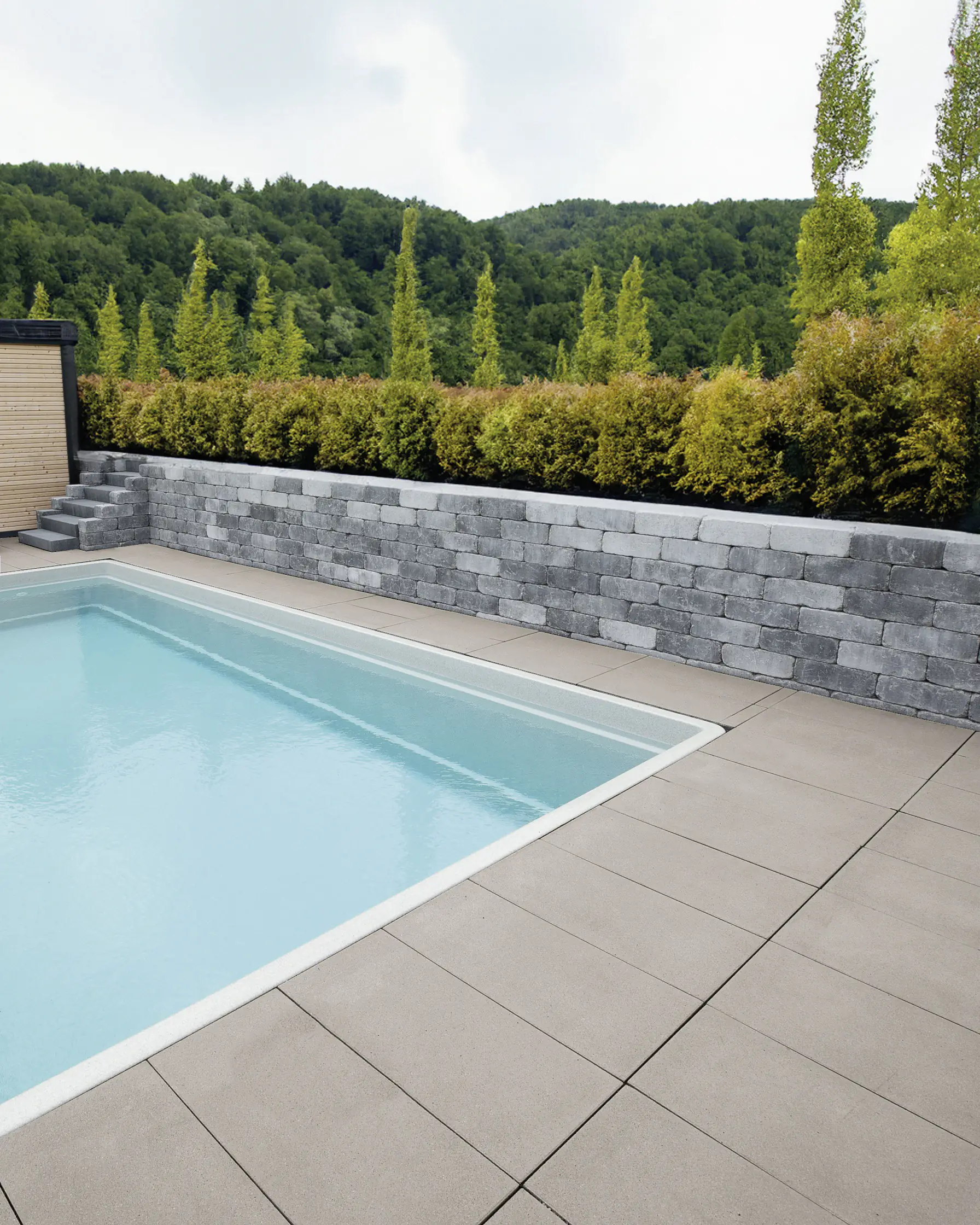 EHL Terrassenplatte Mesafino 80 x 40 x 4 cm greige beschichtet