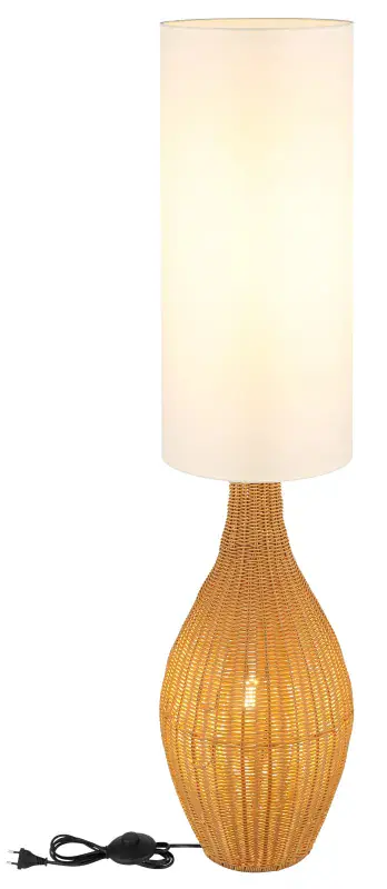 Globo Stehleuchte Anko 27 x 125 cm (Ø x H) braun rattan-optik