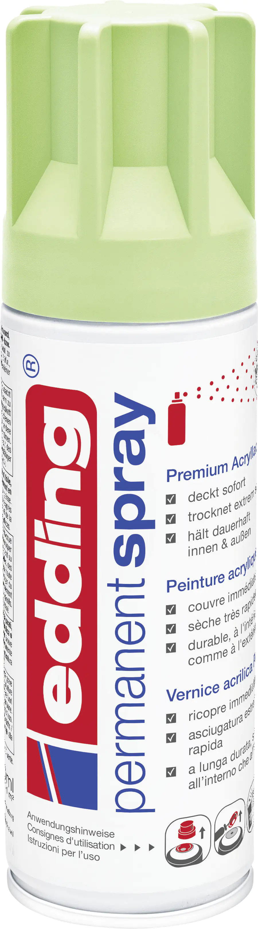 edding 5200 Permanent Spray Premium Acrylic Paint pastellgrün matt