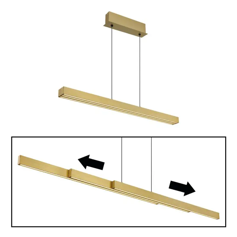 Globo Hängeleuchte Ethan 150 x 150 cm L x H messingfarben antik