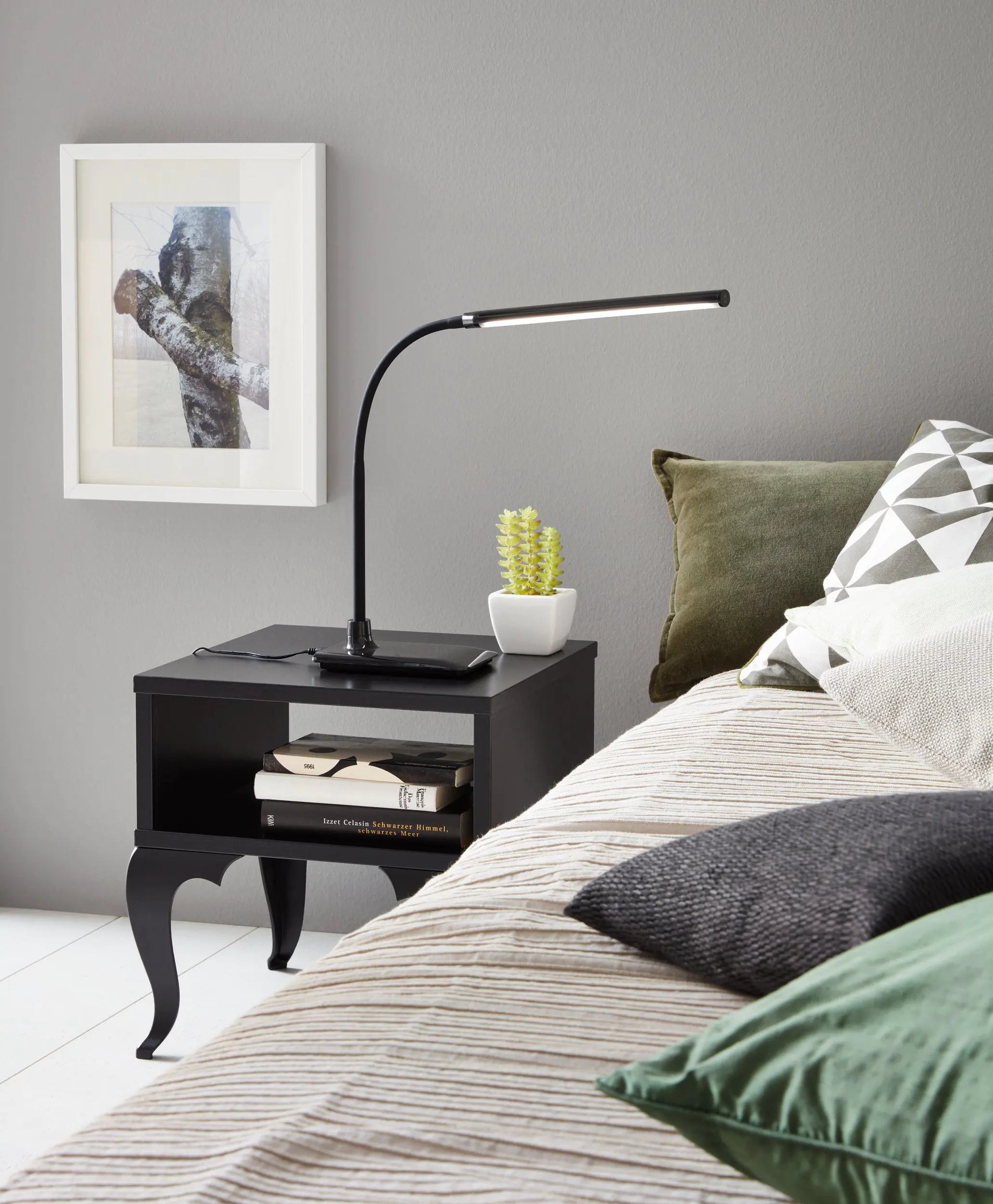 Eglo LED Tischleuchte Laroa schwarz 32,5 x 12 cm dimmbar, neutralweiß