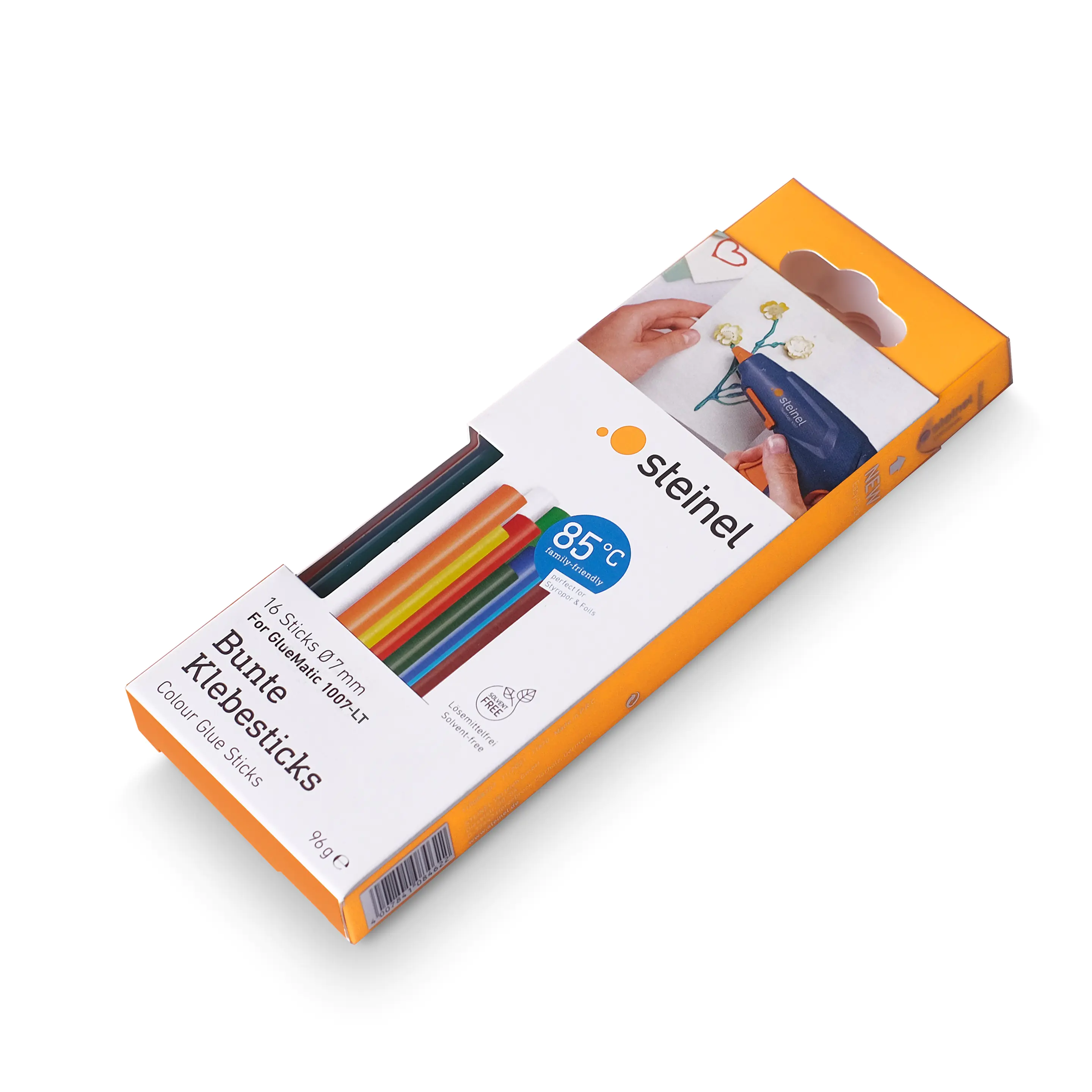 Steinel Klebesticks Ø 7 mm, bunt (Color), 16 Stück
