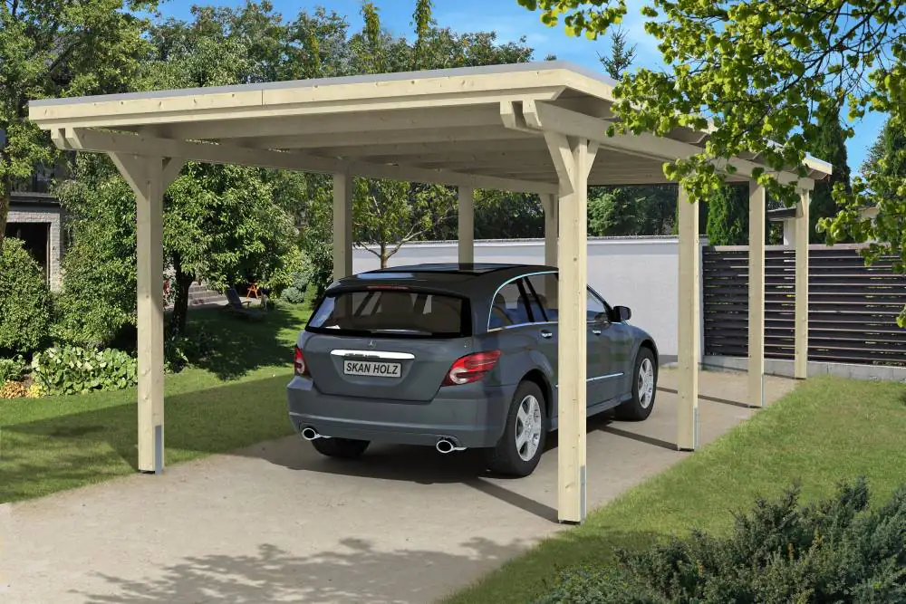 SKAN HOLZ Carport Emsland 354 x 846 cm mit EPDM-Dach, natur SKAN HOLZ Carport Emsland 354 x 846 cm mit EPDM-Dach, natur