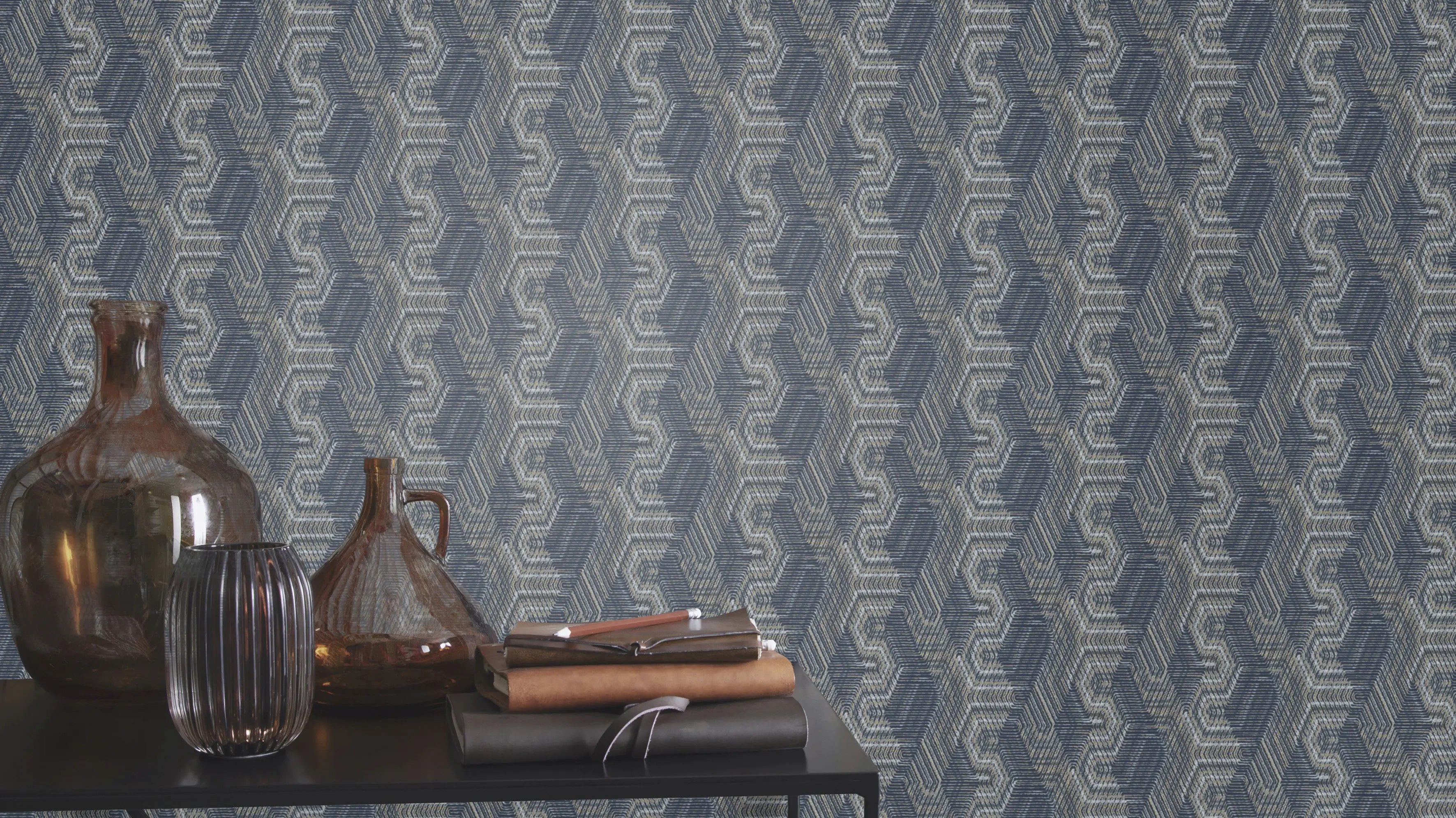 Rasch Vliestapete 751949 Blau-Dunkelblau Muster & Motive 10,05 m x 0,53 m