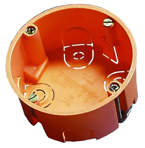 F-tronic Hohlwand-Schalterdose mit Metallkrallen