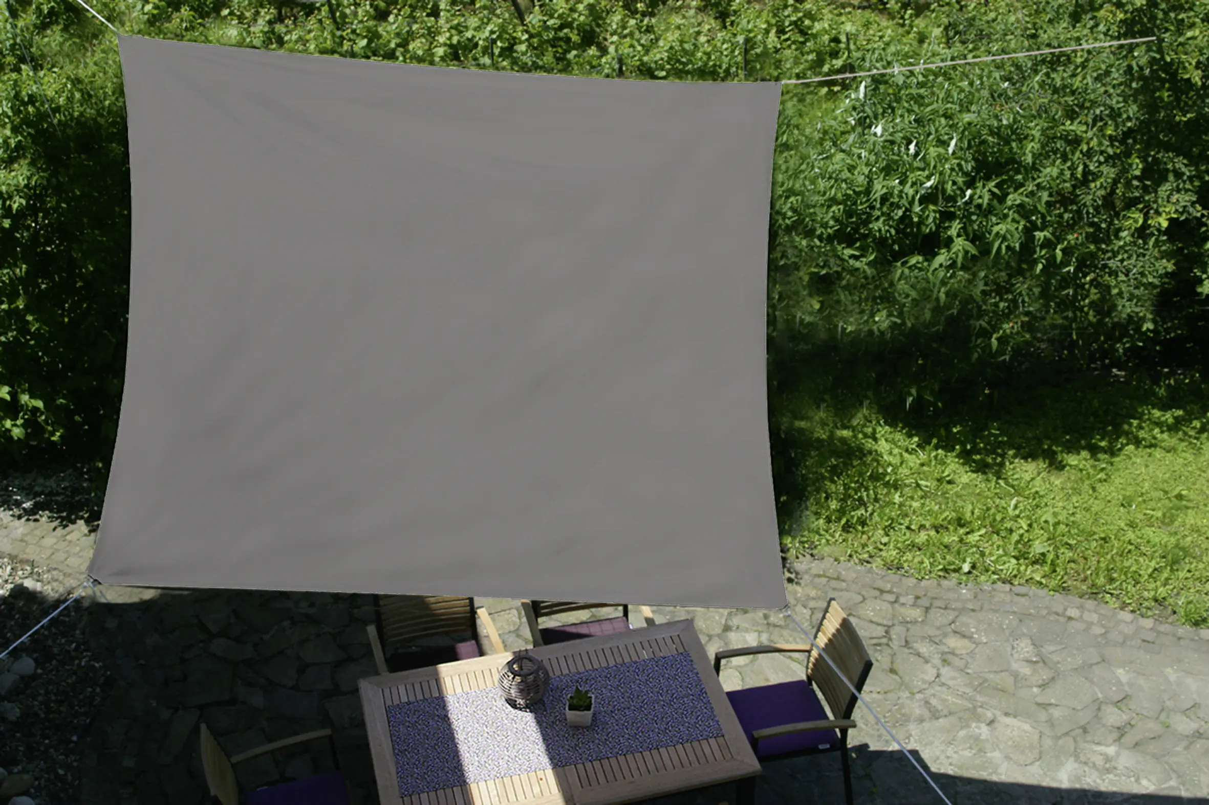 Go-De Sonnensegel Quadratisch Anthrazit 360 x 360 cm