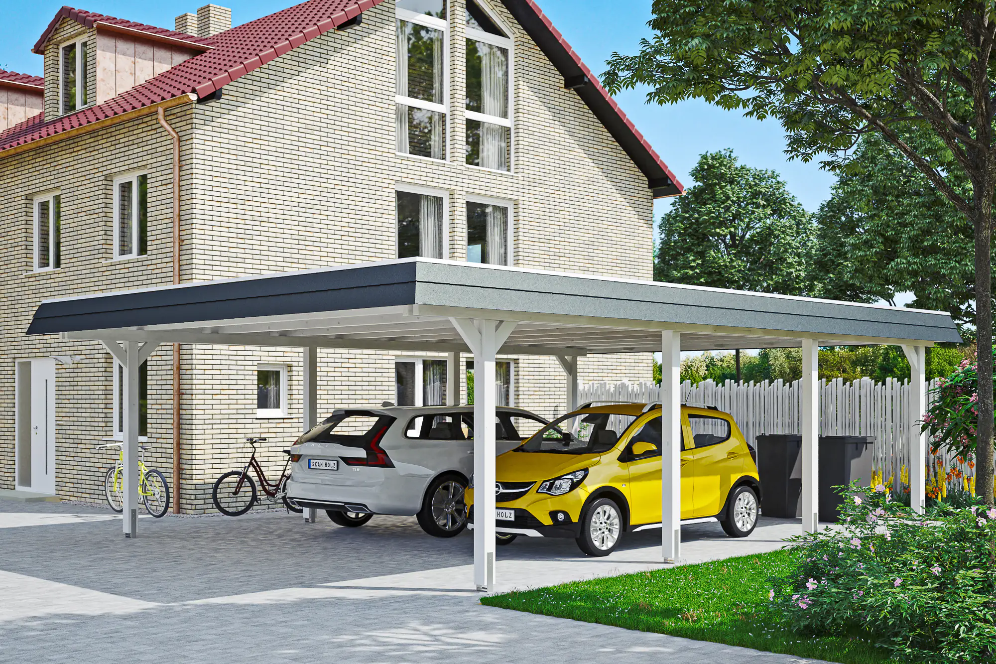 SKAN HOLZ Carport Wendland 630 x 879 cm mit EPDM-Dach