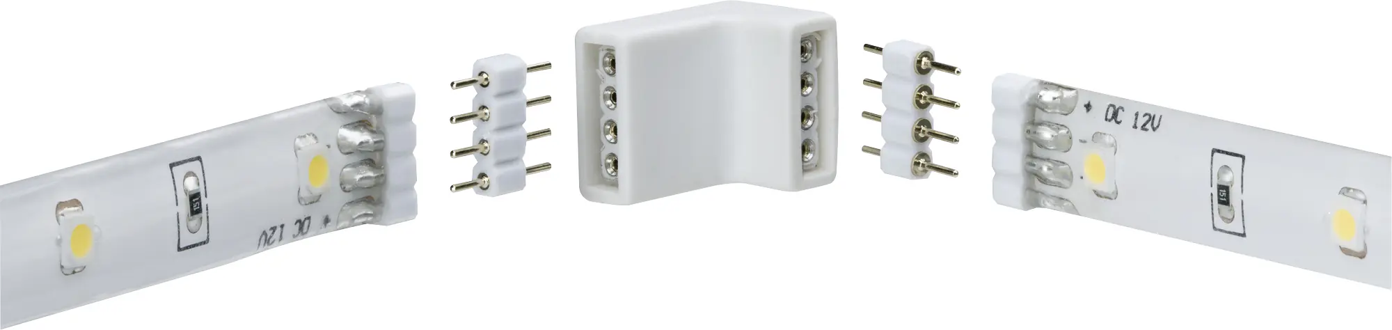 Paulmann YourLED Eck-Verbinder 4er Pack weiß schwarz Kunststoff