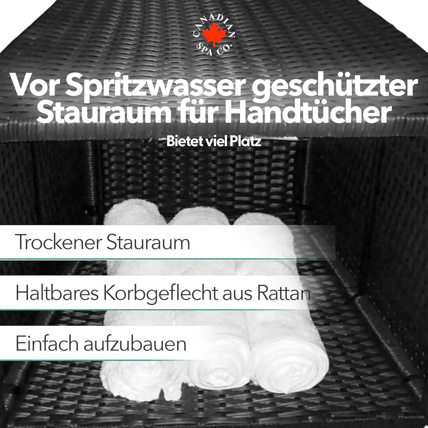 Canadian Spa Beistelltisch - für quadratische Whirlpools dunkelbraun Canadian Spa Beistelltisch - für quadratische Whirlpools dunkelbraun
