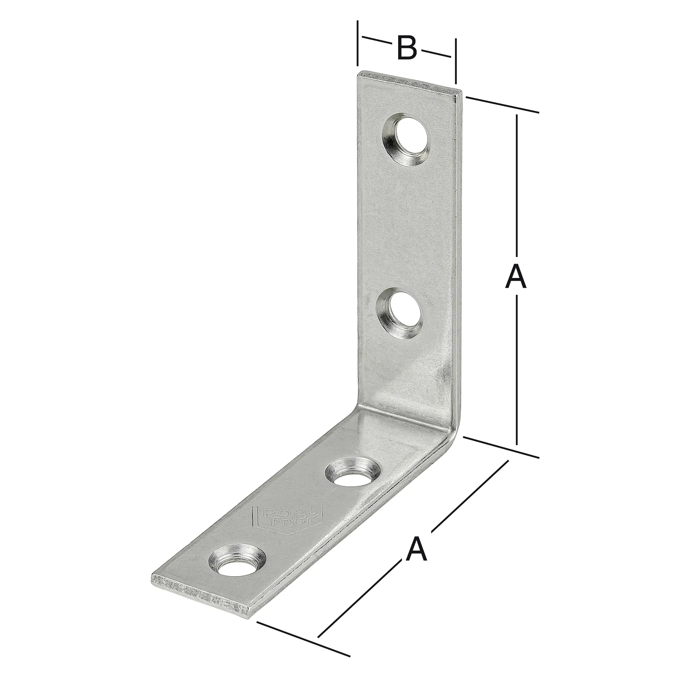 Vormann Stuhlwinkel 100x100x20 mm Edelstahl A2 - 1 Stück
