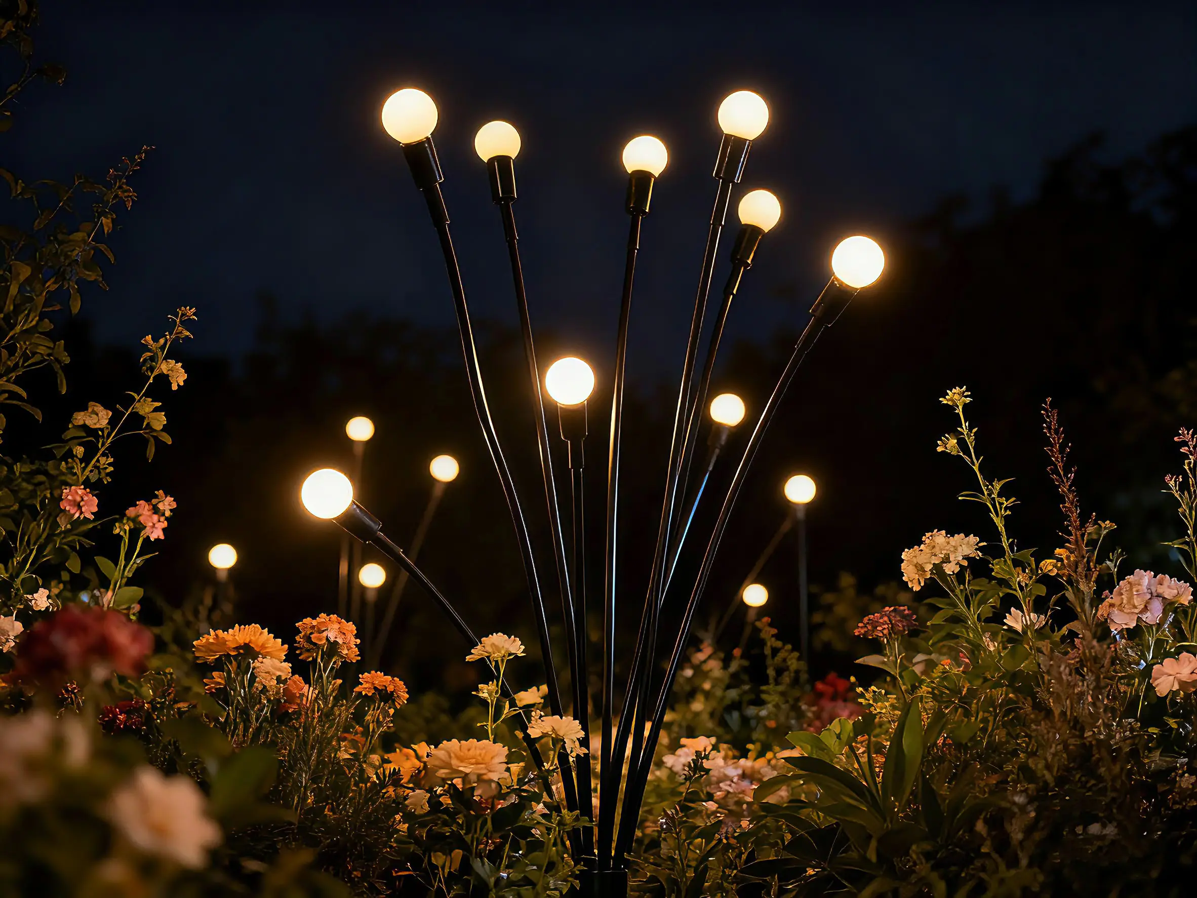 Dapo LED Solarstecker Glühwürmchen warmweiß