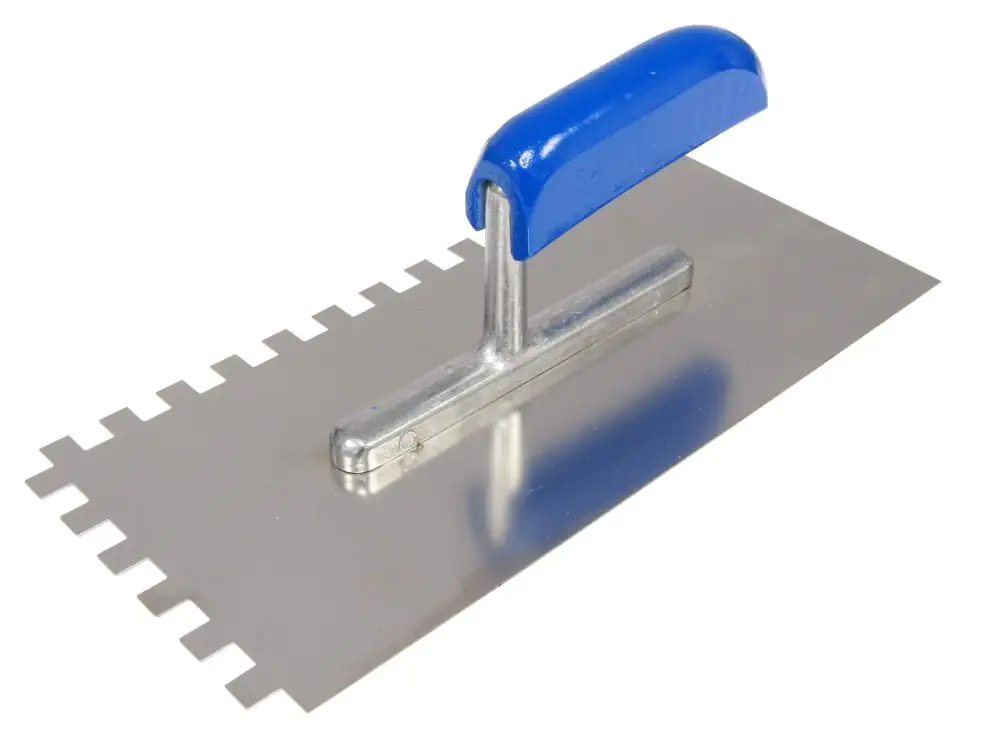 Zahnglättekelle 280 x 130 mm, Zahnung 8 x 8 mm rostfrei