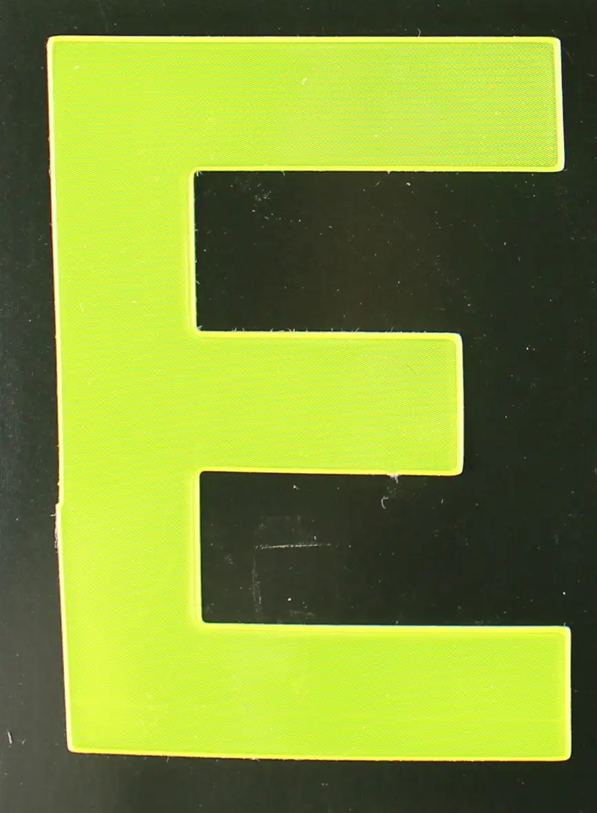 Conacord Reflektierender Klebebuchstabe E gelb "E"