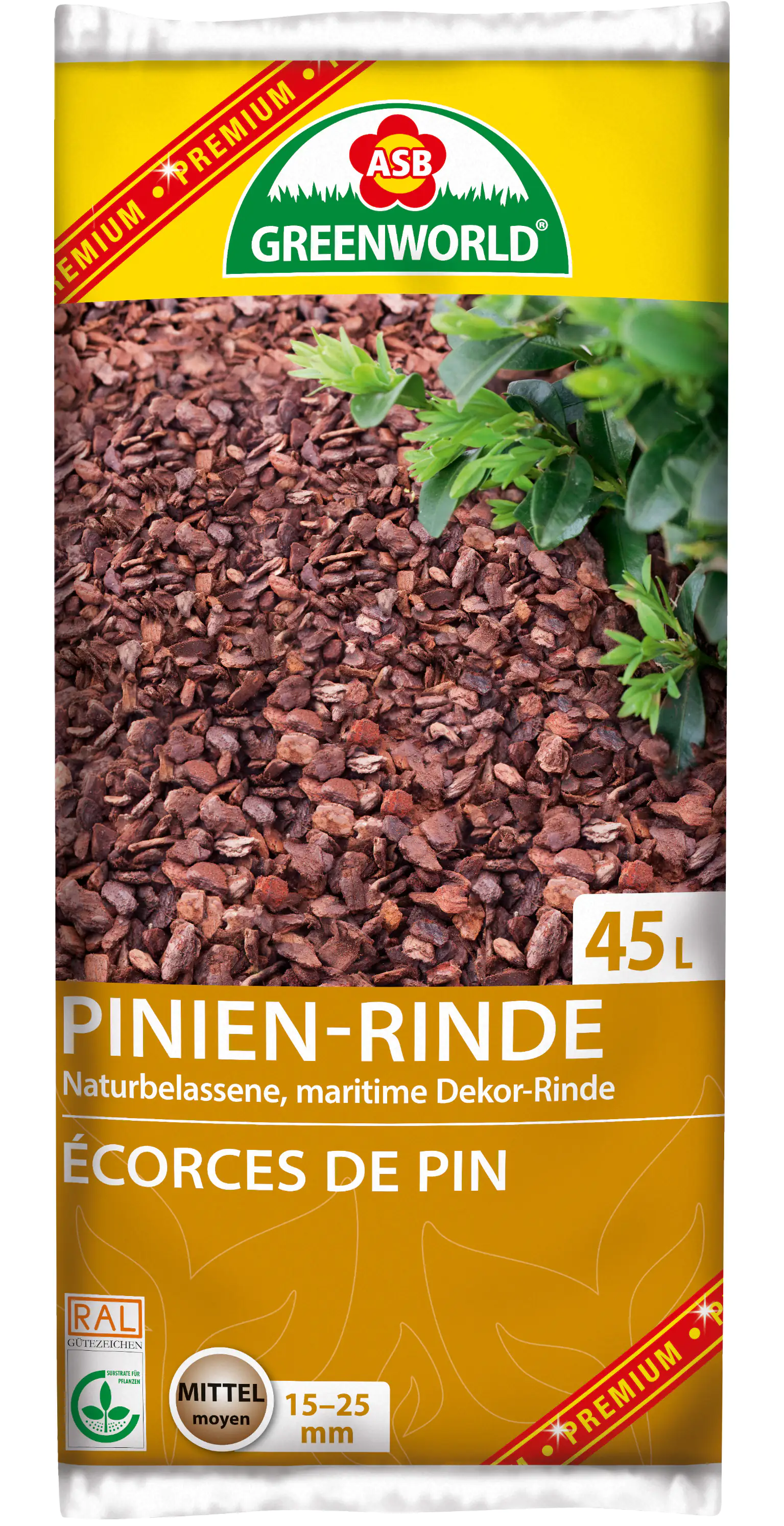 ASB Greenworld Pinienrinde 45L 1525 mm Körnung, mittel kaufen Globus