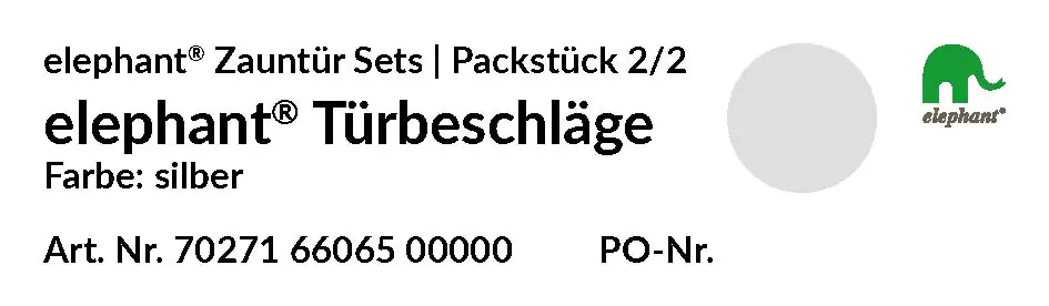 elephant Türrahmenset eloxiert 90 x  180 cm