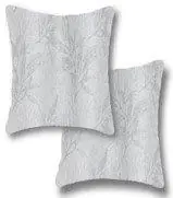 Sehlbach Kissen Jacquard Zweige silbergrau 45 x 45 cm