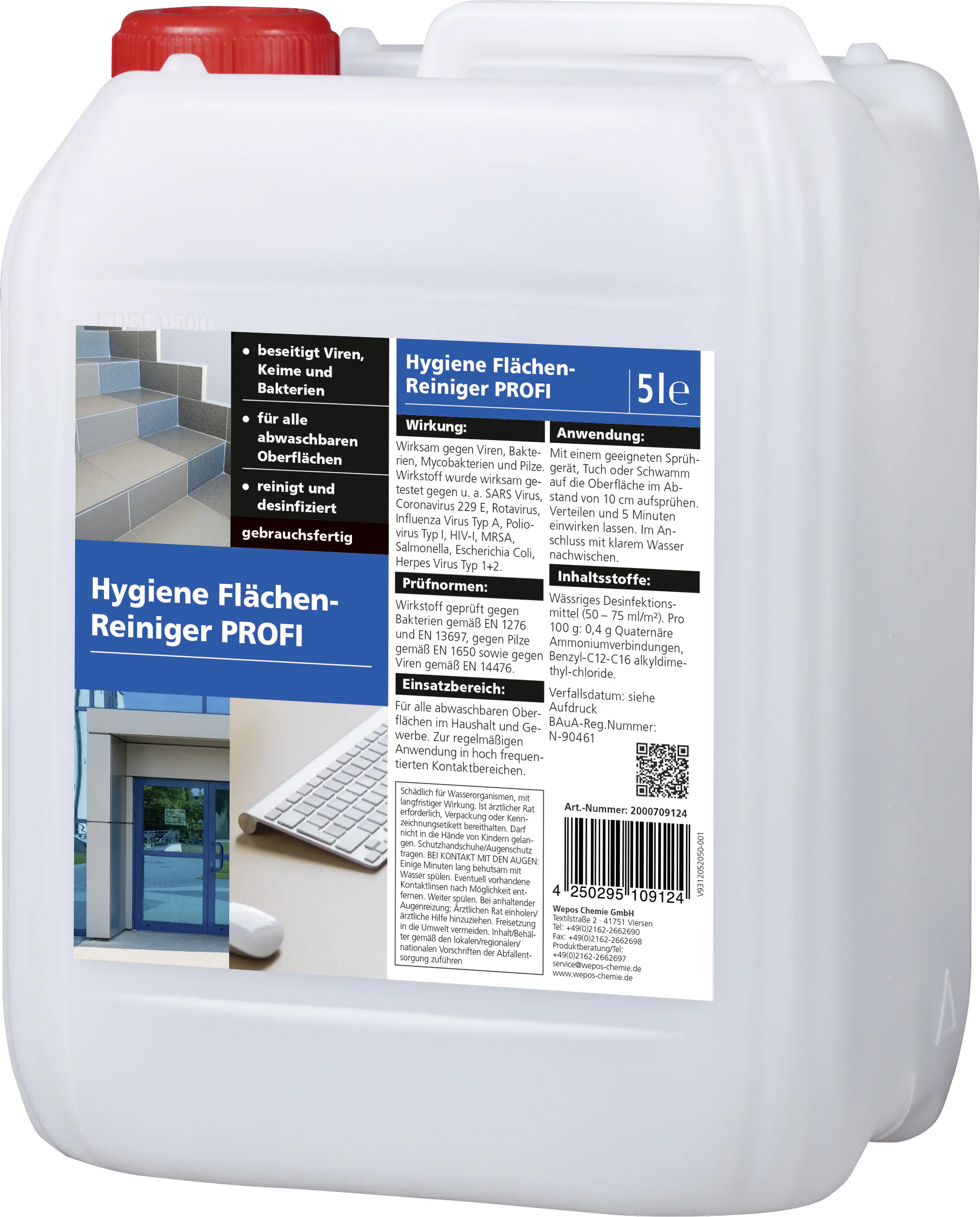 Wepos Hygiene-Flächen- Reiniger PROFI 5 l Kanister