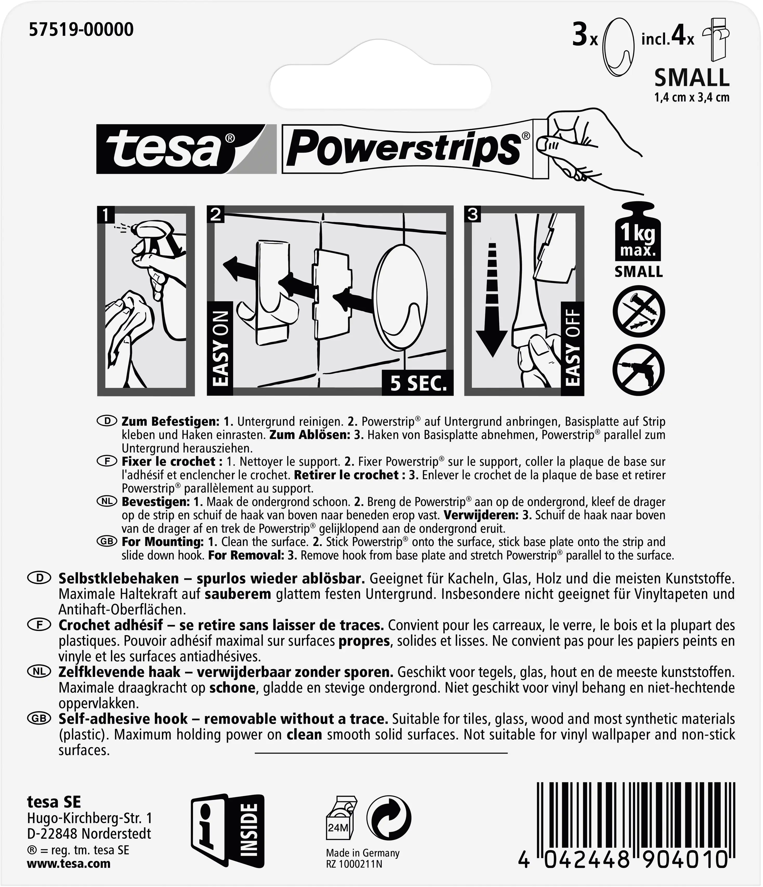 tesa Haken Powerstrip Large large, oval