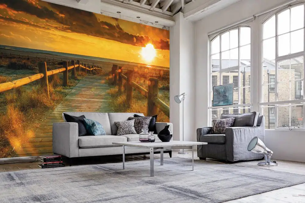 papermoon Vlies- Fototapete Digitaldruck 350 x 260 cm Digitaldruck Sunset Beach