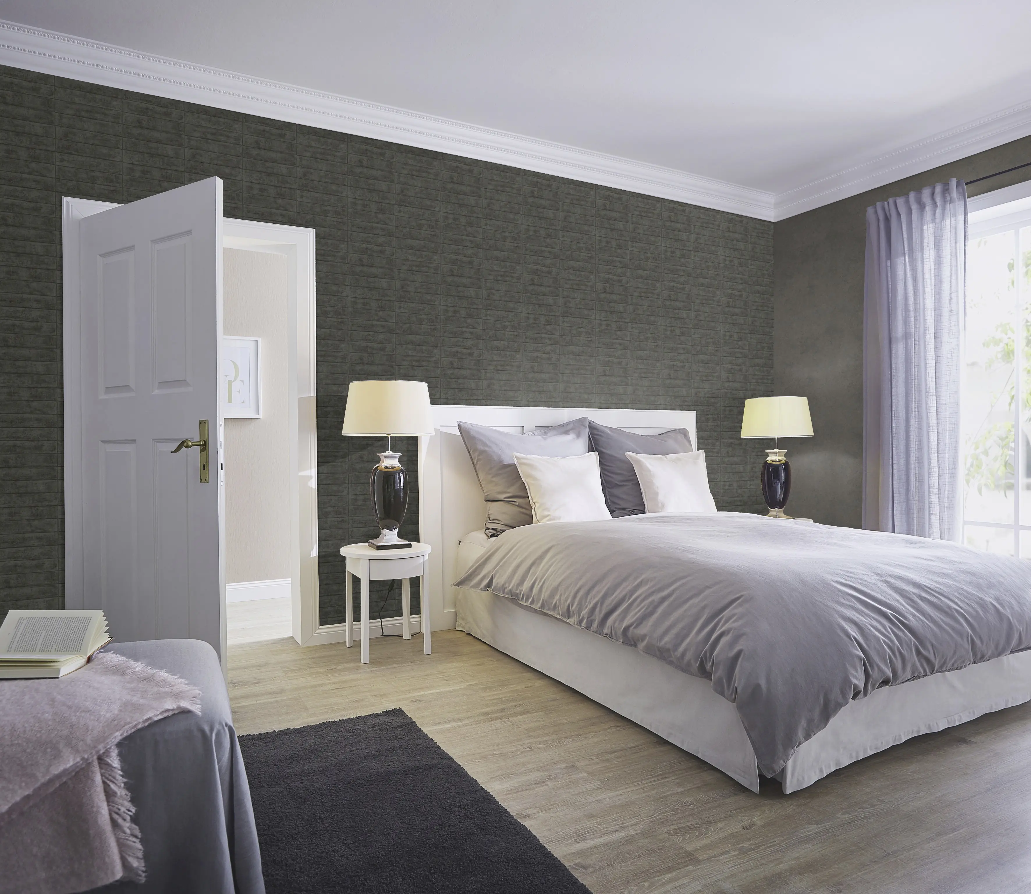 Rasch Vliestapete 315189 Braun-Dunkelbraun Uni 10,05 m x 0,53 m