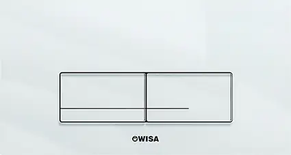 8711778180758 Wisa Betätigungsplatte XT Kantos DF Glas weiß