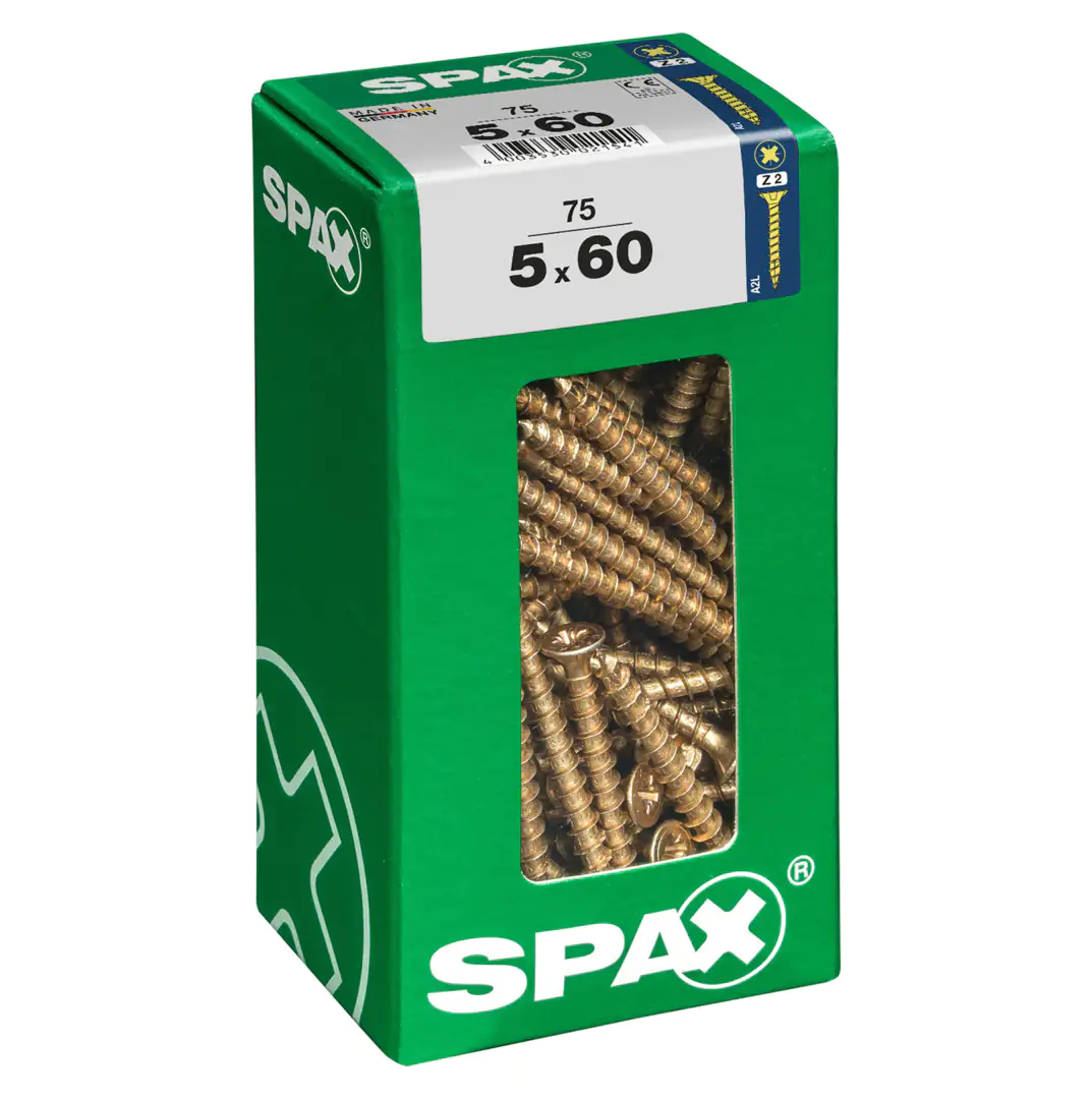 Spax Universalschrauben 5.0 x 60 mm PZ 2 - 75 Stk.