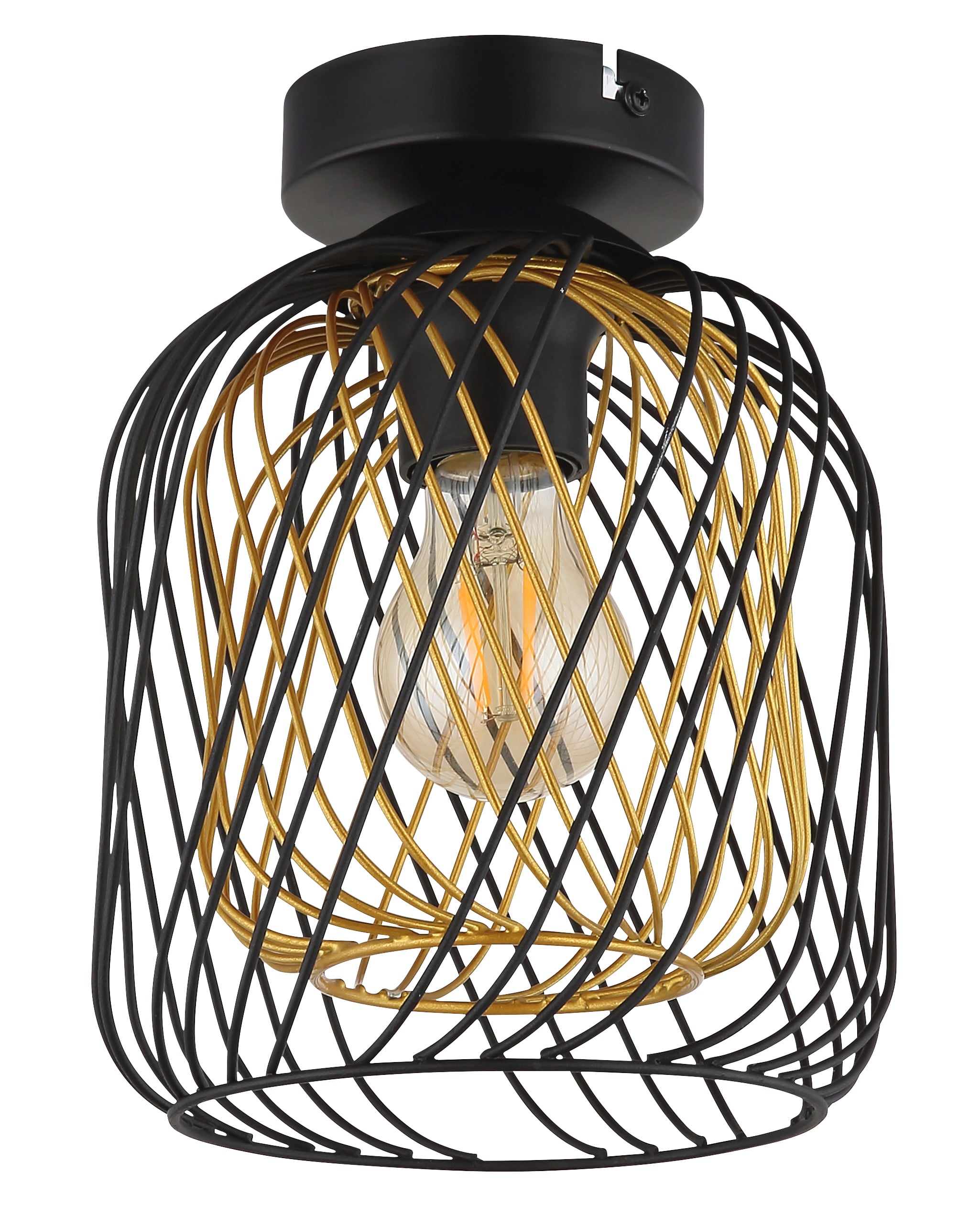 Globo Deckenleuchte Dichti Ø 18 x 24,5 cm schwarz matt