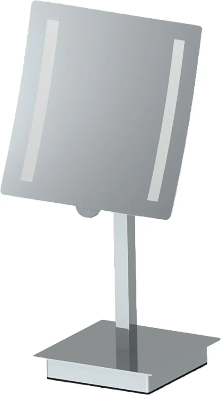 Primaster LED Stand-Kosmetikspiegel 5-fach Vergrößerung eckig