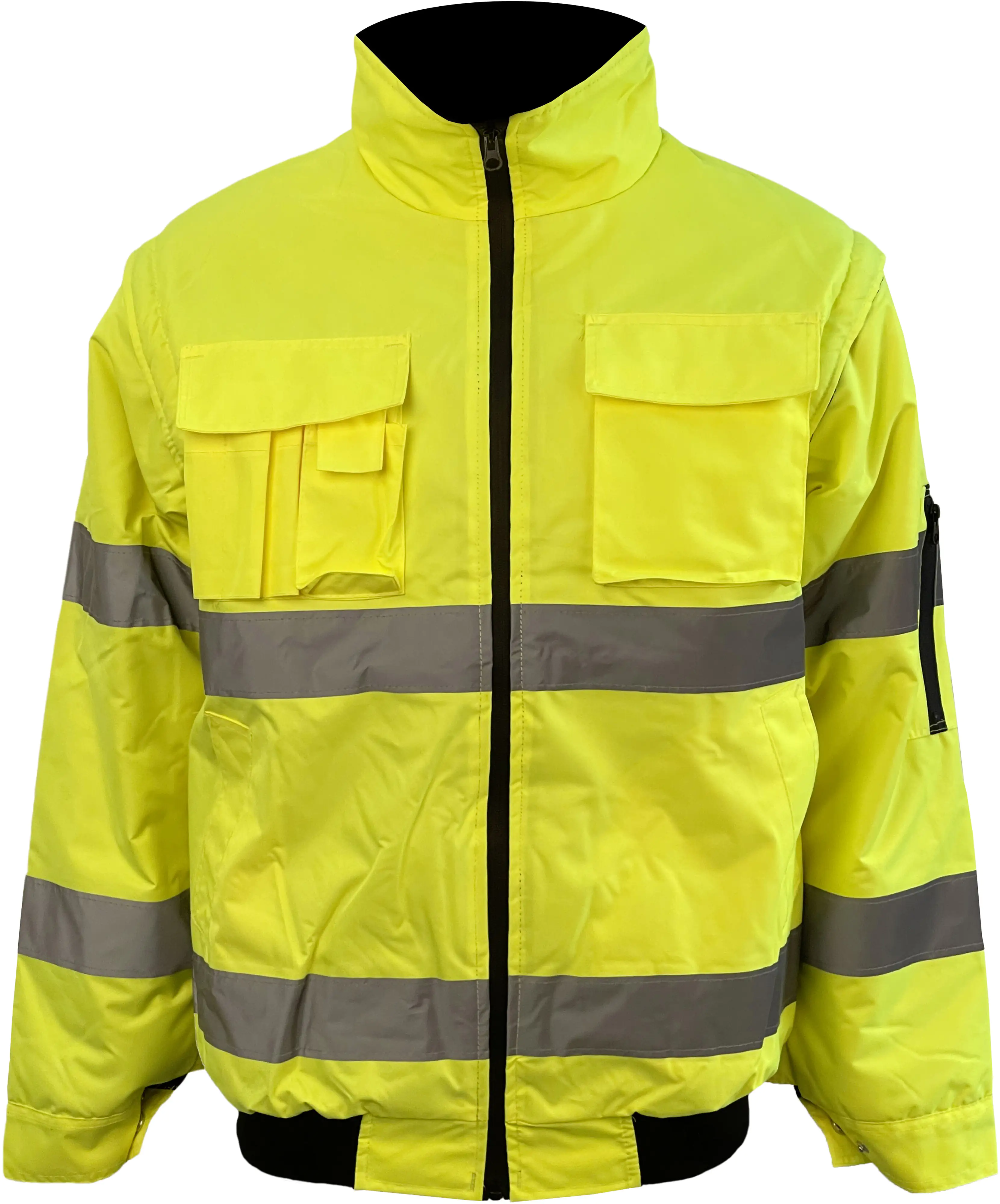 Charlie Barato Warnschutz-Pilotenjacke gelb