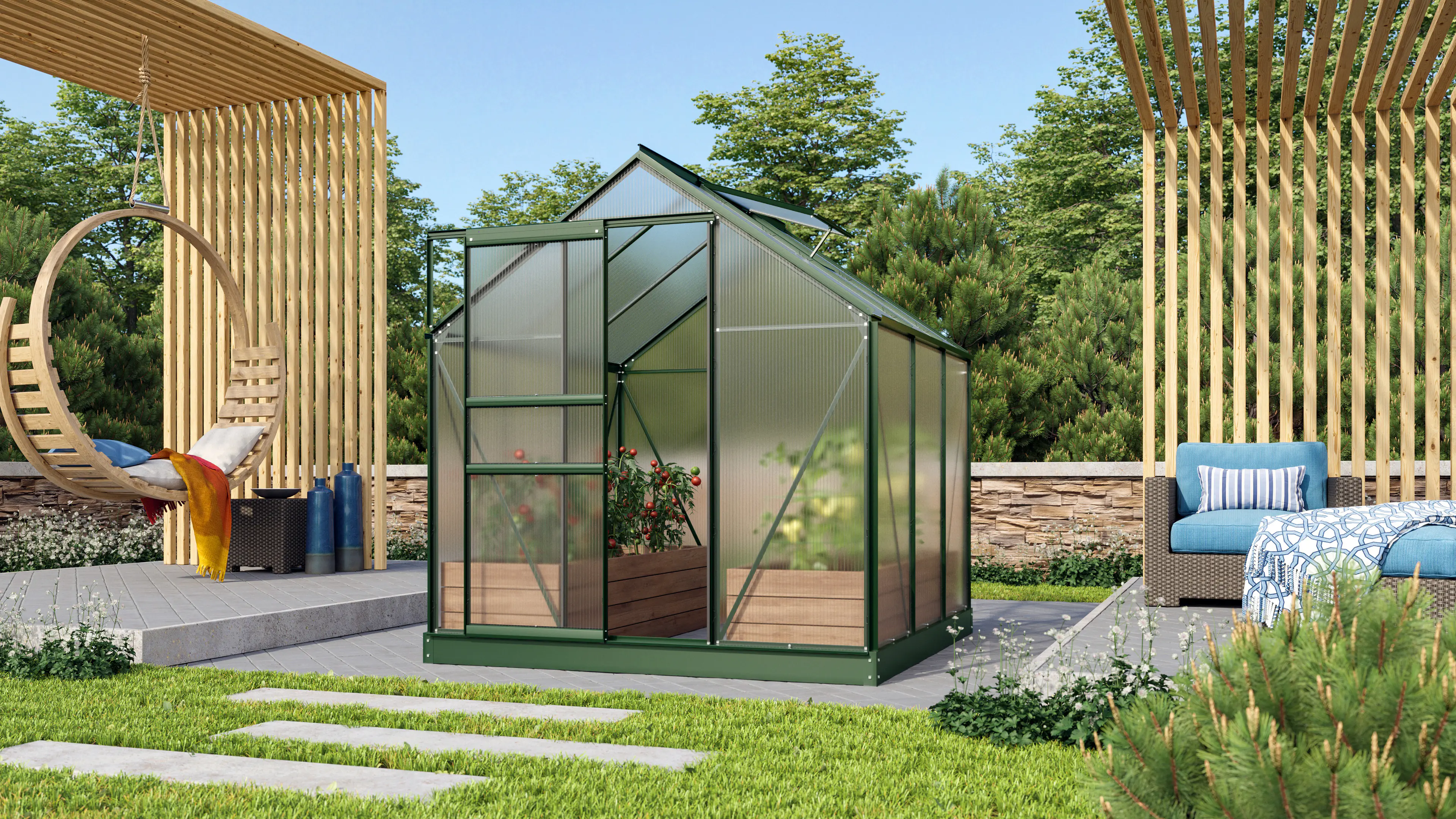 Vitavia Gewächshaus Venus 3800 192 x 192 cm 6 mm HPK