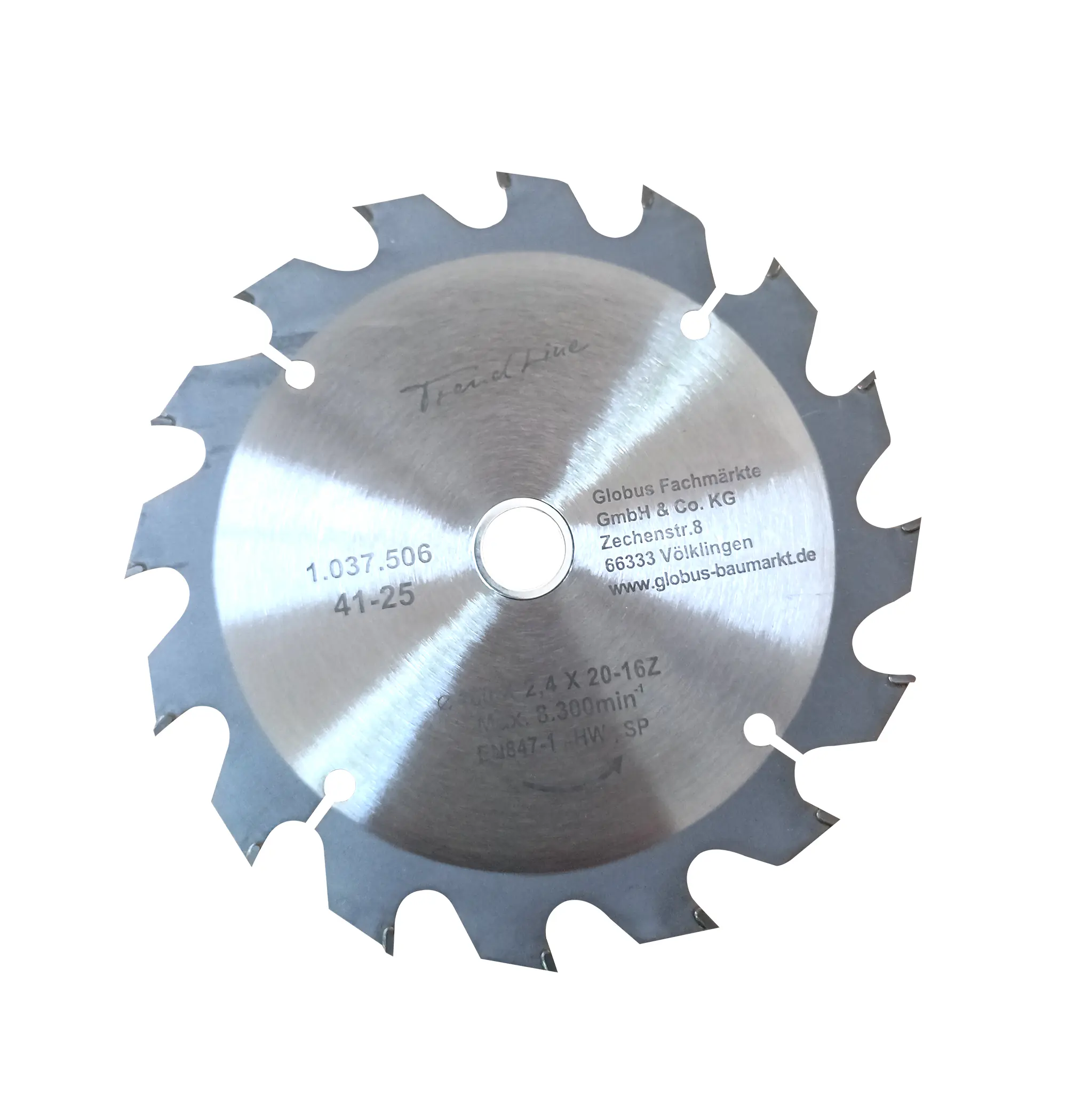 TrendLine Kreissägeblatt Ø 160 mm Bohrung Ø 20 mm 