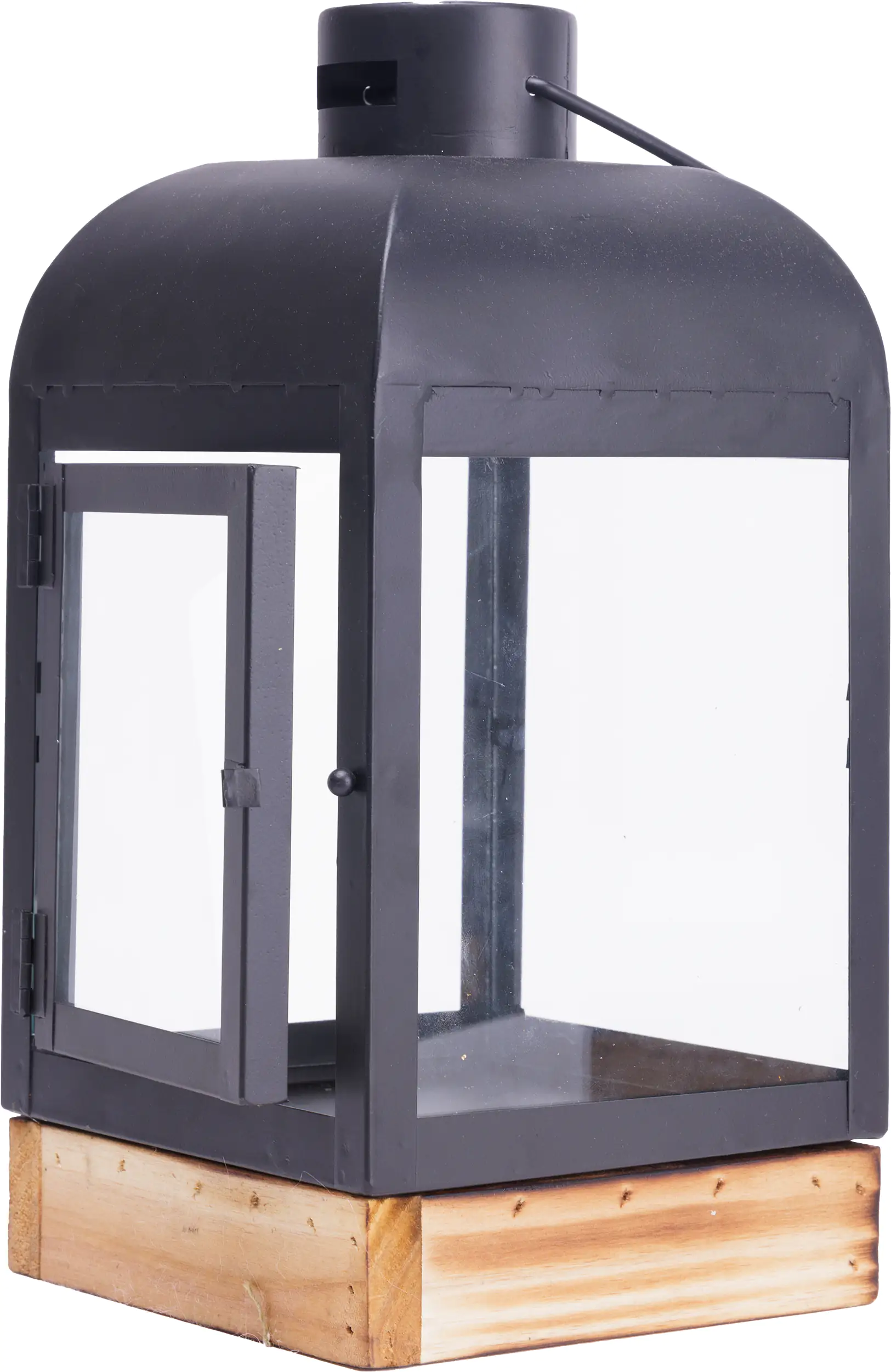 TrendLine Laterne Metall 30 x 15 cm schwarz matt