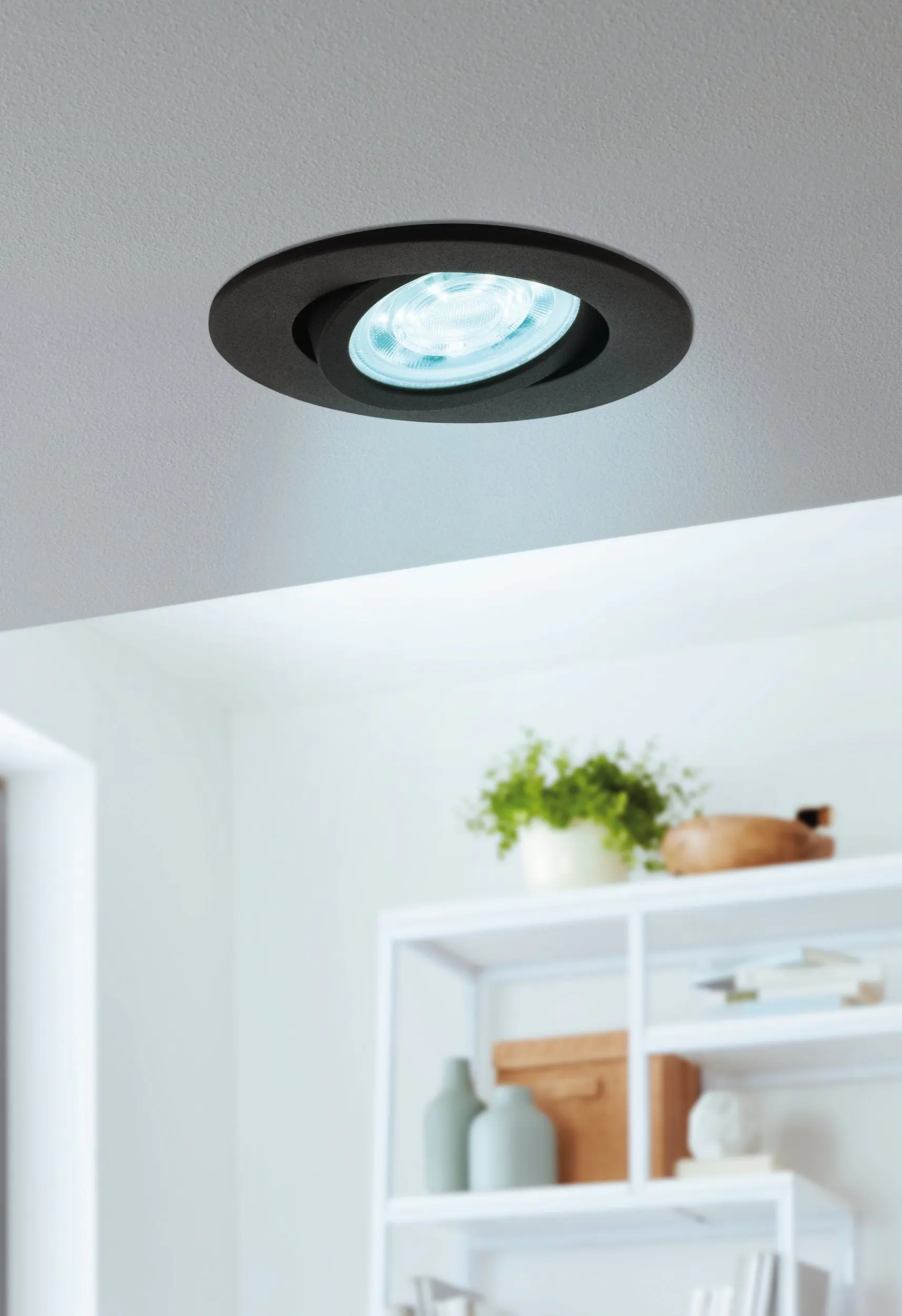 Eglo Connect Einbauleuchte Saliceto-Z schwarz Ø 8,8 cm dimmbar, ww-kw, RGB Eglo Connect Einbauleuchte Saliceto-Z schwarz Ø 8,8 cm dimmbar, ww-kw, RGB