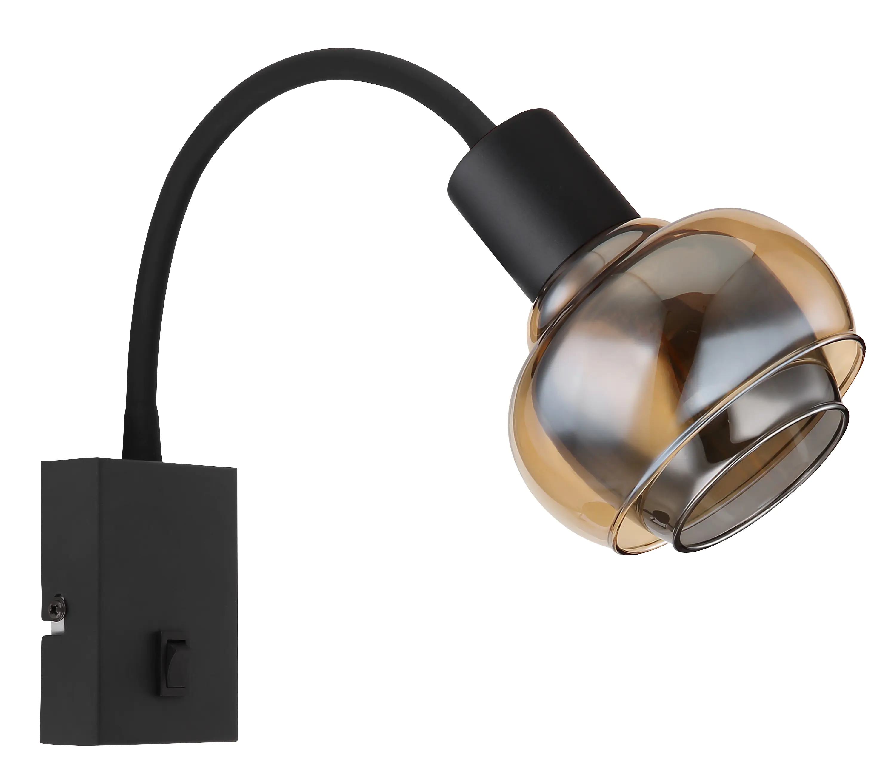 Globo Wandleuchte Tokki schwarz matt 10,5 x 46,5 cm E14