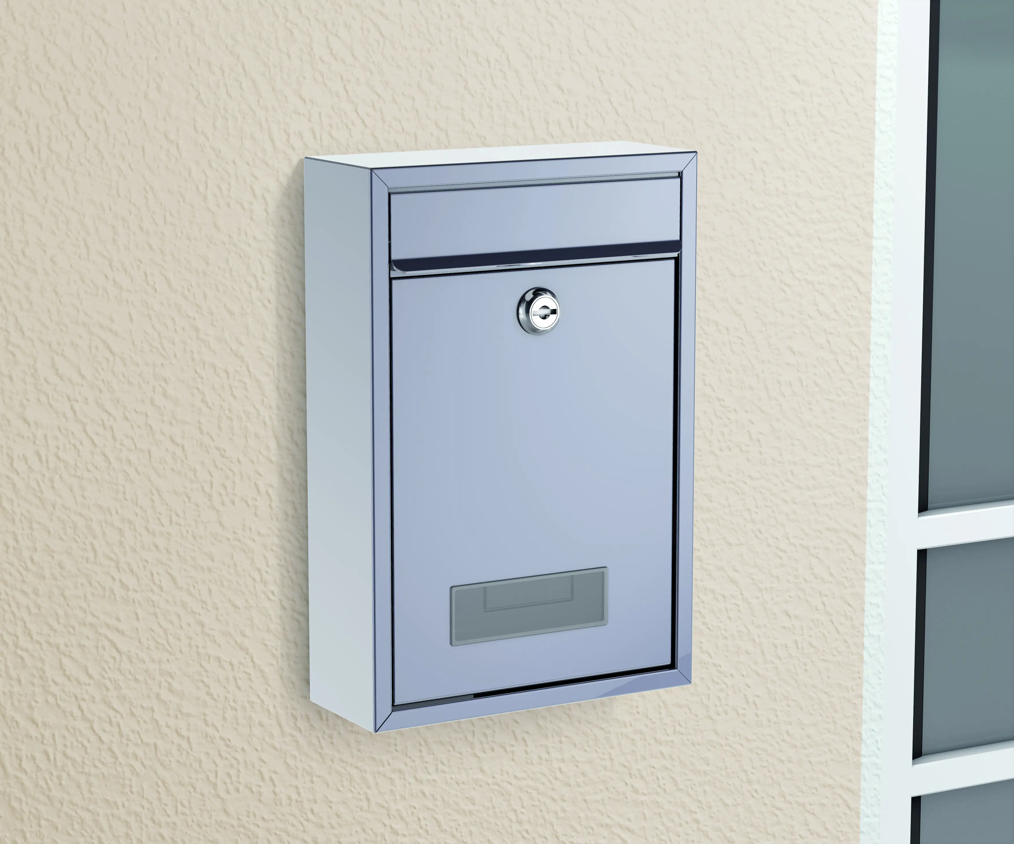 4026434108019_2233288 Basi Briefkasten BK 100 silber 320 x 215 x 82 mm