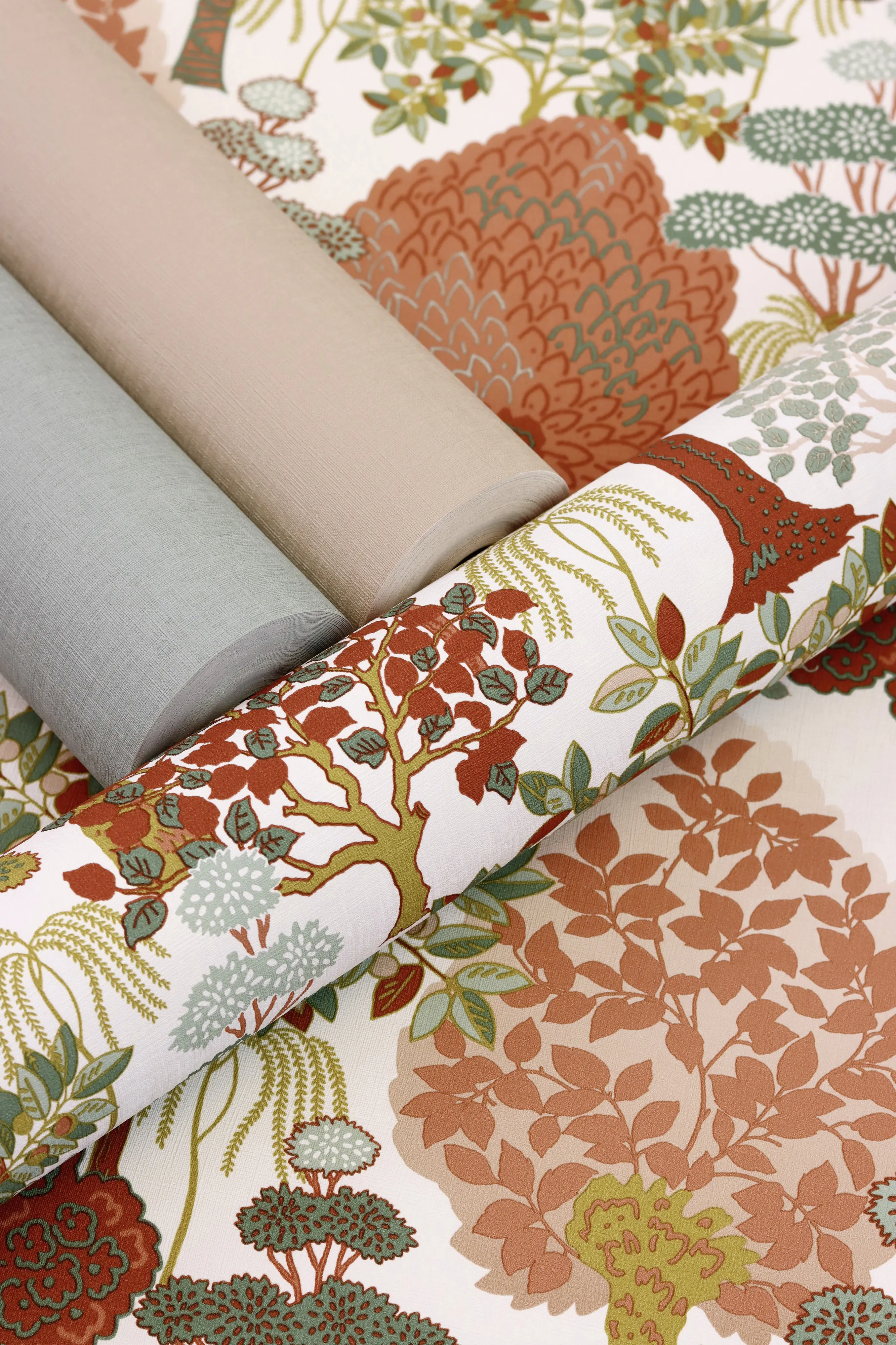 Rasch Vliestapete 690743 Selection, Textilstruktur grün, 10,05 x 0,53 m