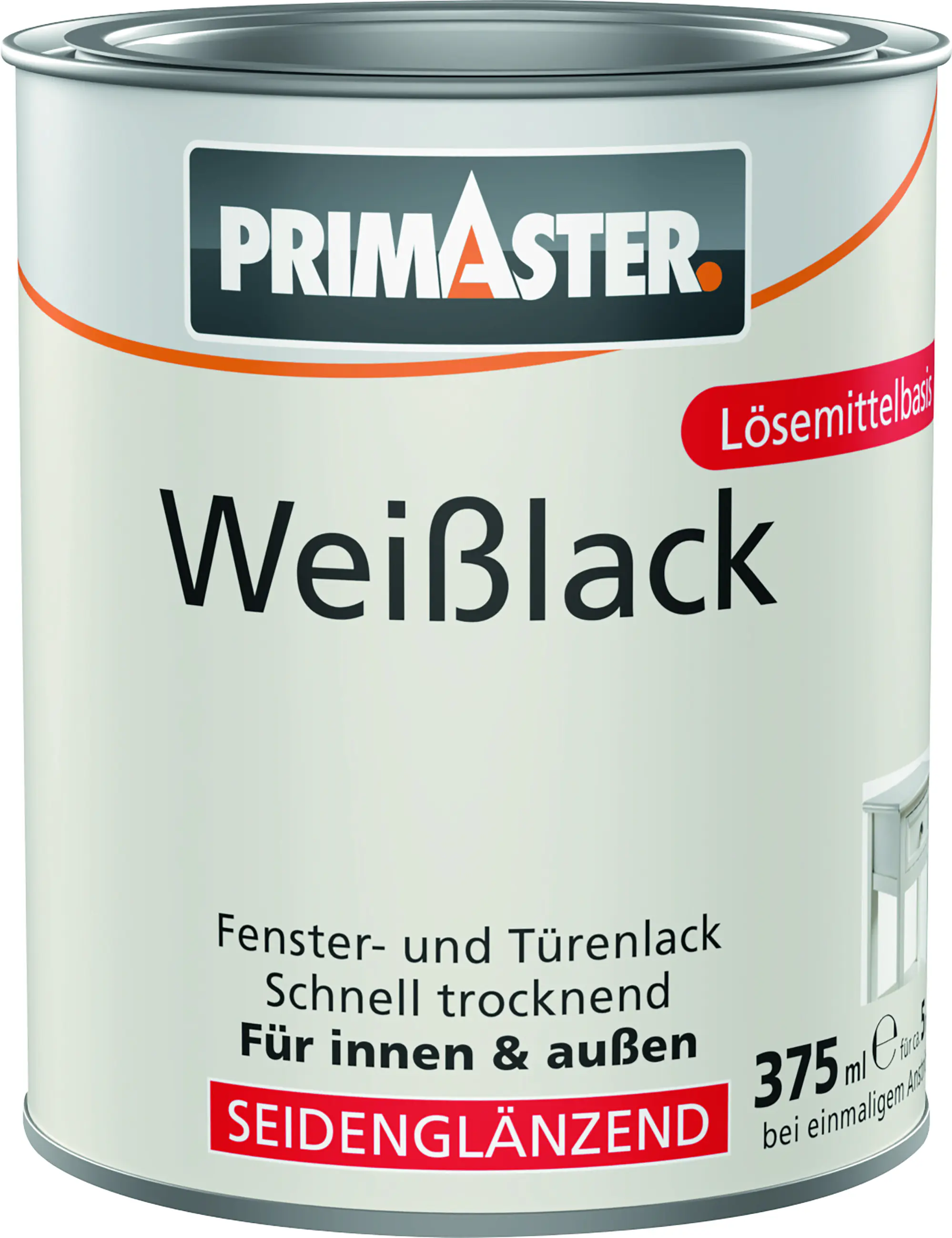 Primaster Weißlack seidenmatt 375 ml weiß