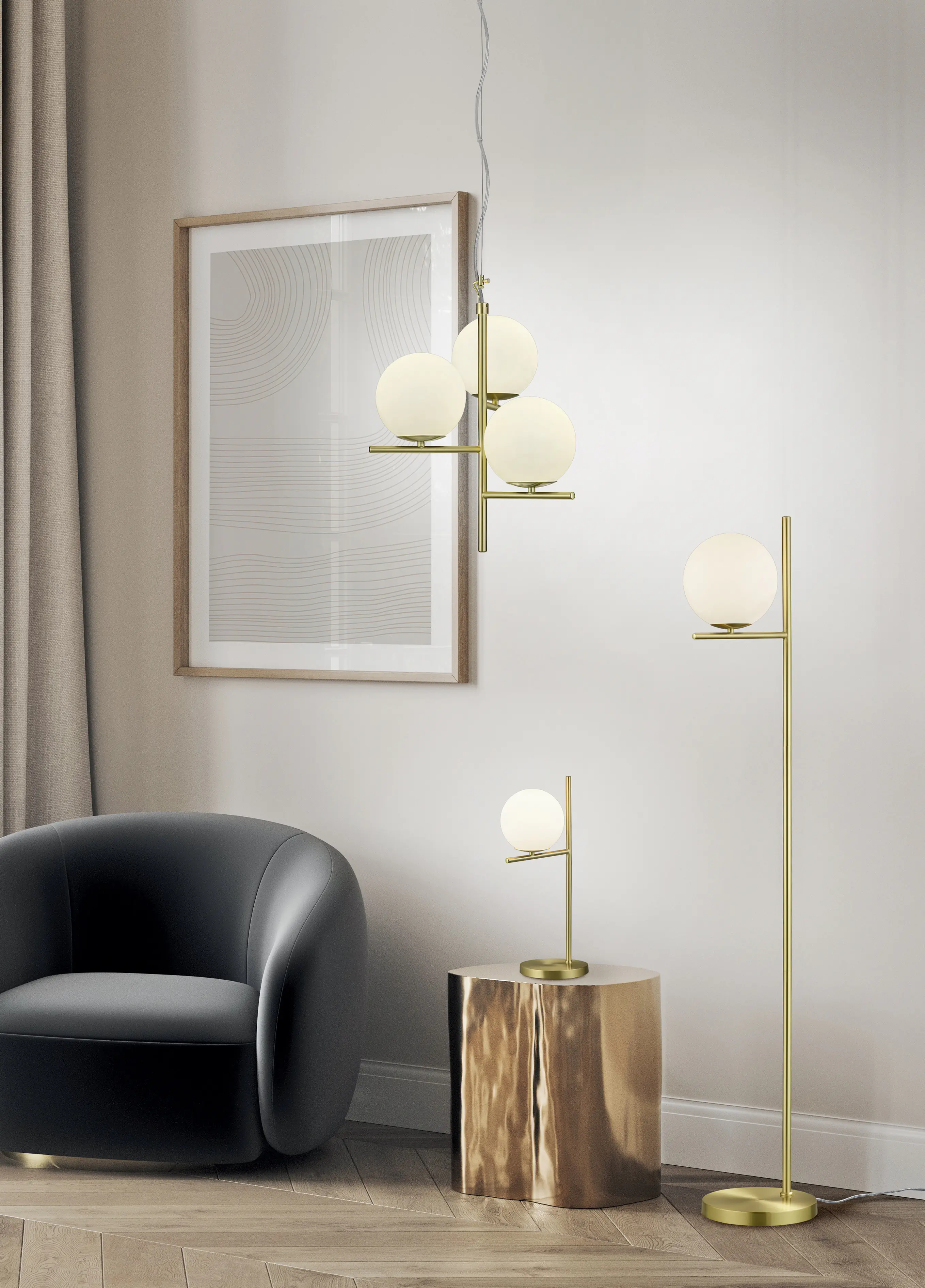 Trio Stehleuchte Pure weiß 