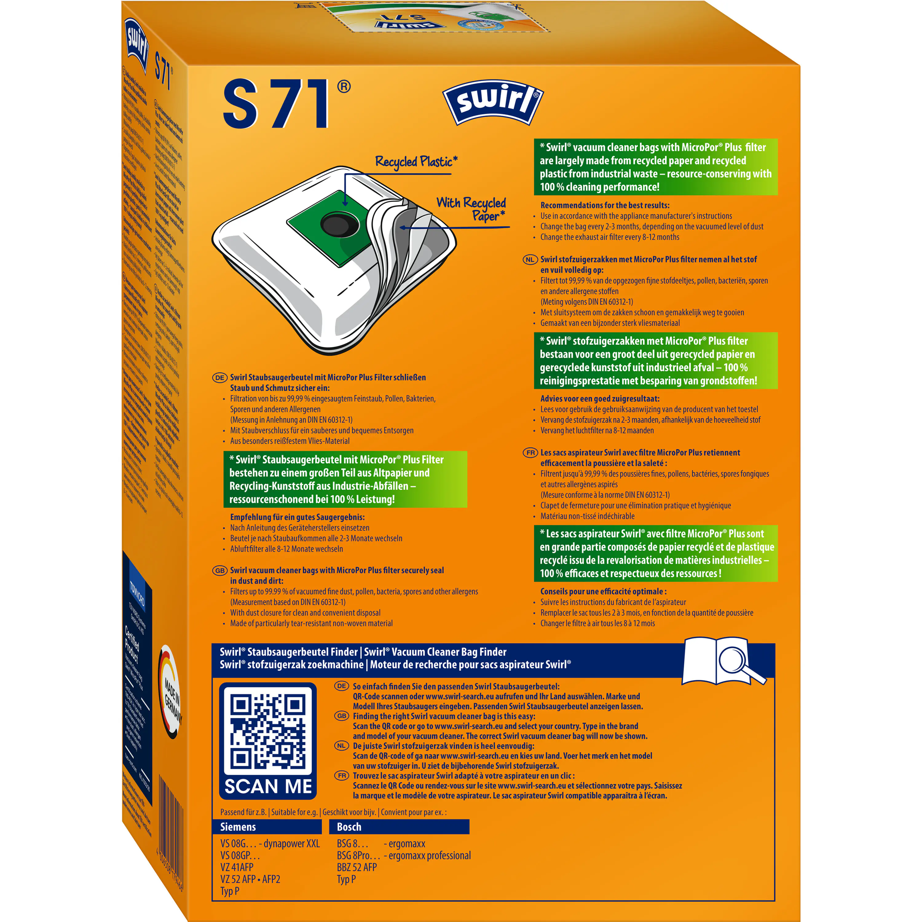 Swirl® S 71  MicroPor® Plus