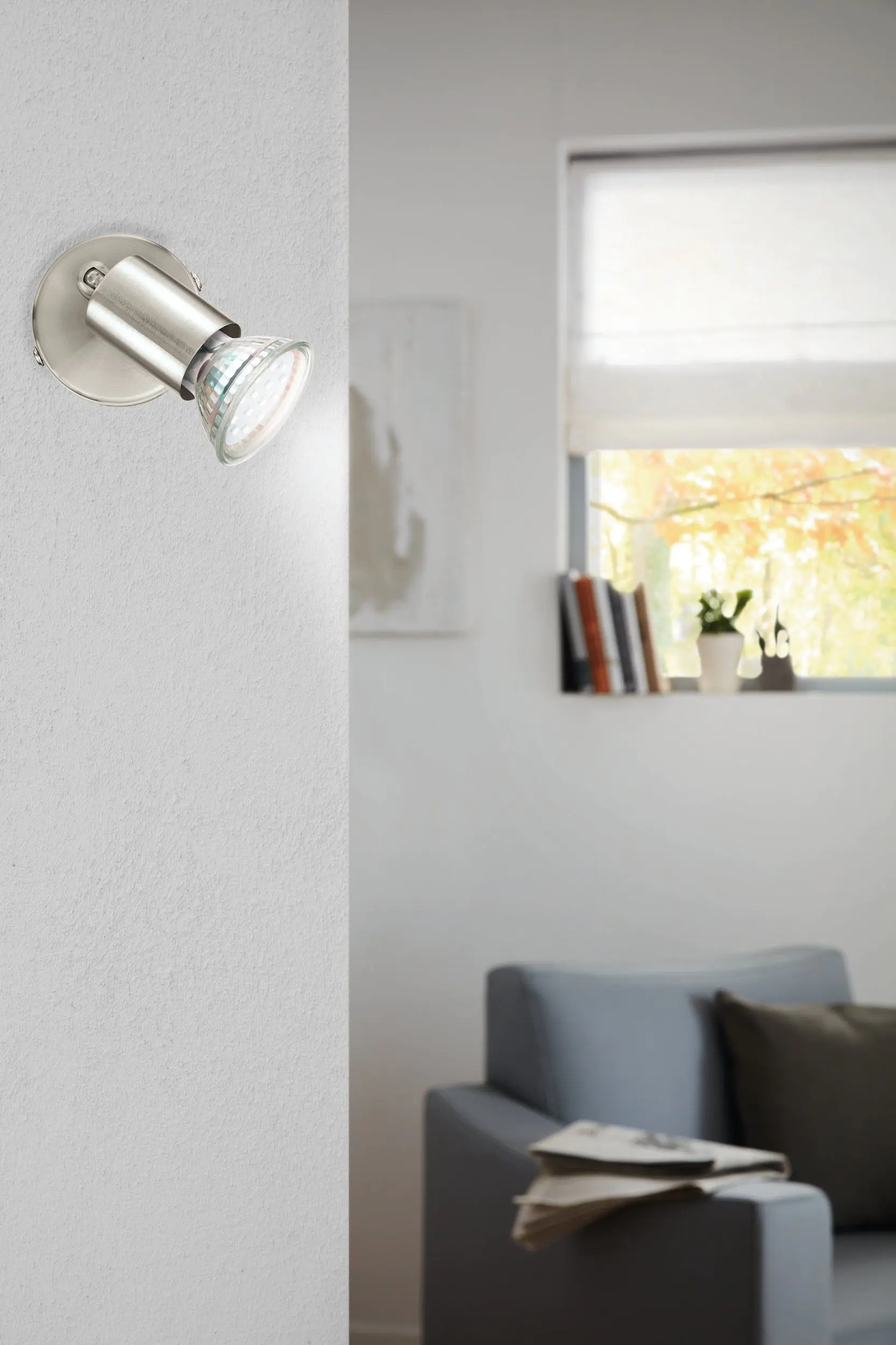 Eglo 1er LED Spot Buzz nickel-matt Ø 6 cm GU10