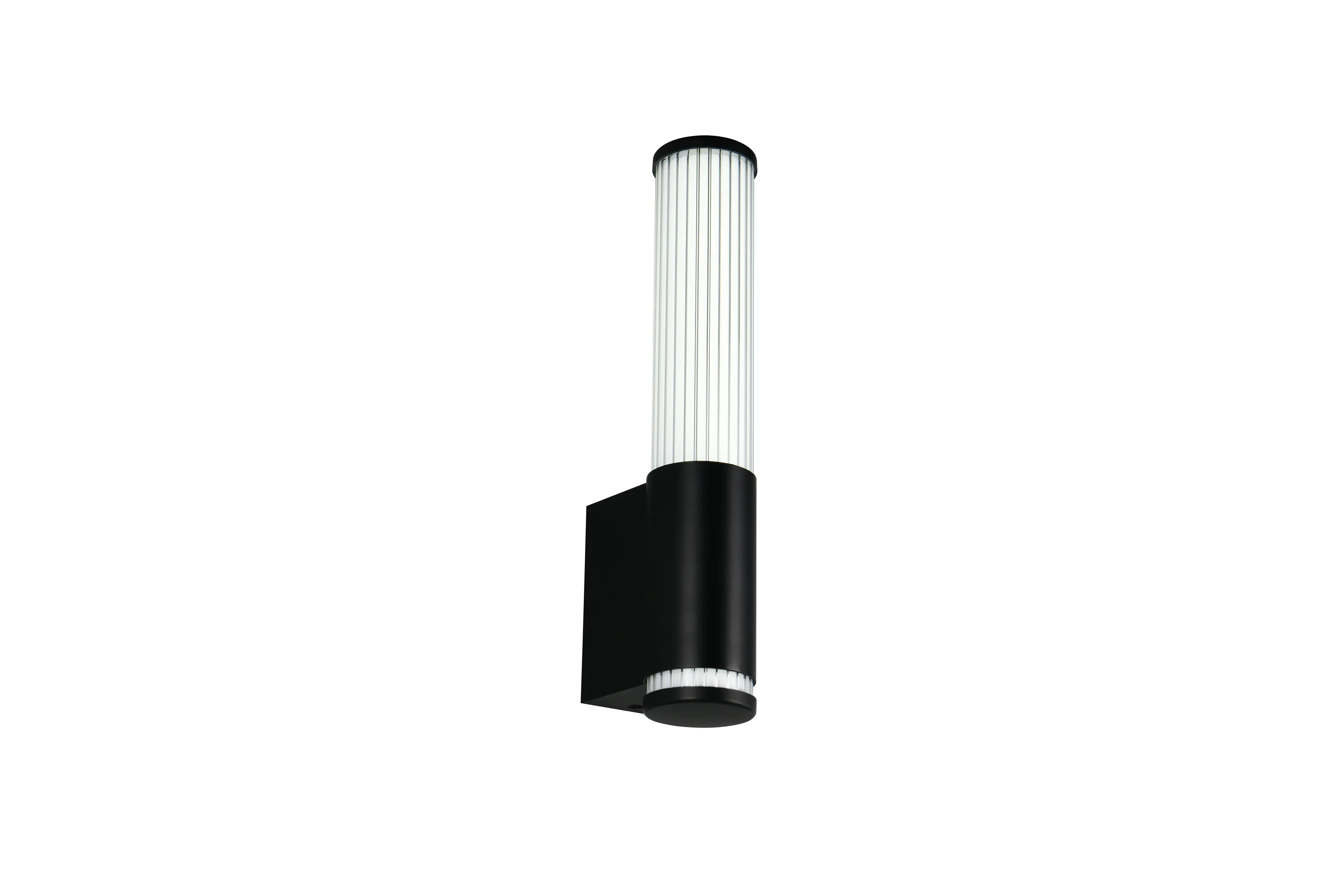Trio LED-Wandleuchte Stefano schwarz matt 5,2 x 29 cm Steckdose 