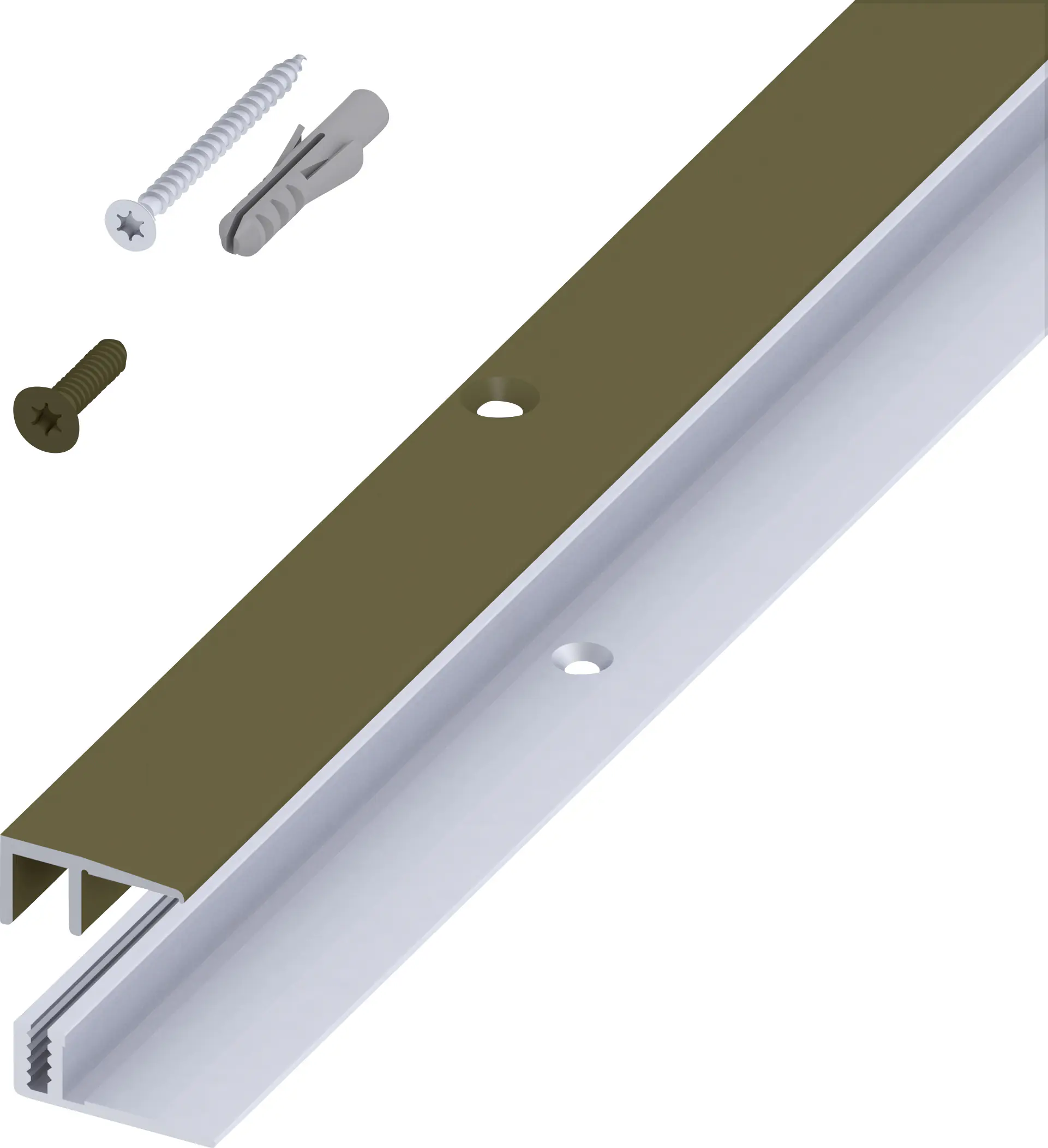 alfer Abschluss- + Träger- 1 m, 21 x 10.5 x 7 - 15 mm Alu eloxiert bronze alfer Abschluss- + Träger- 1 m, 21 x 10.5 x 7 - 15 mm Alu eloxiert bronze