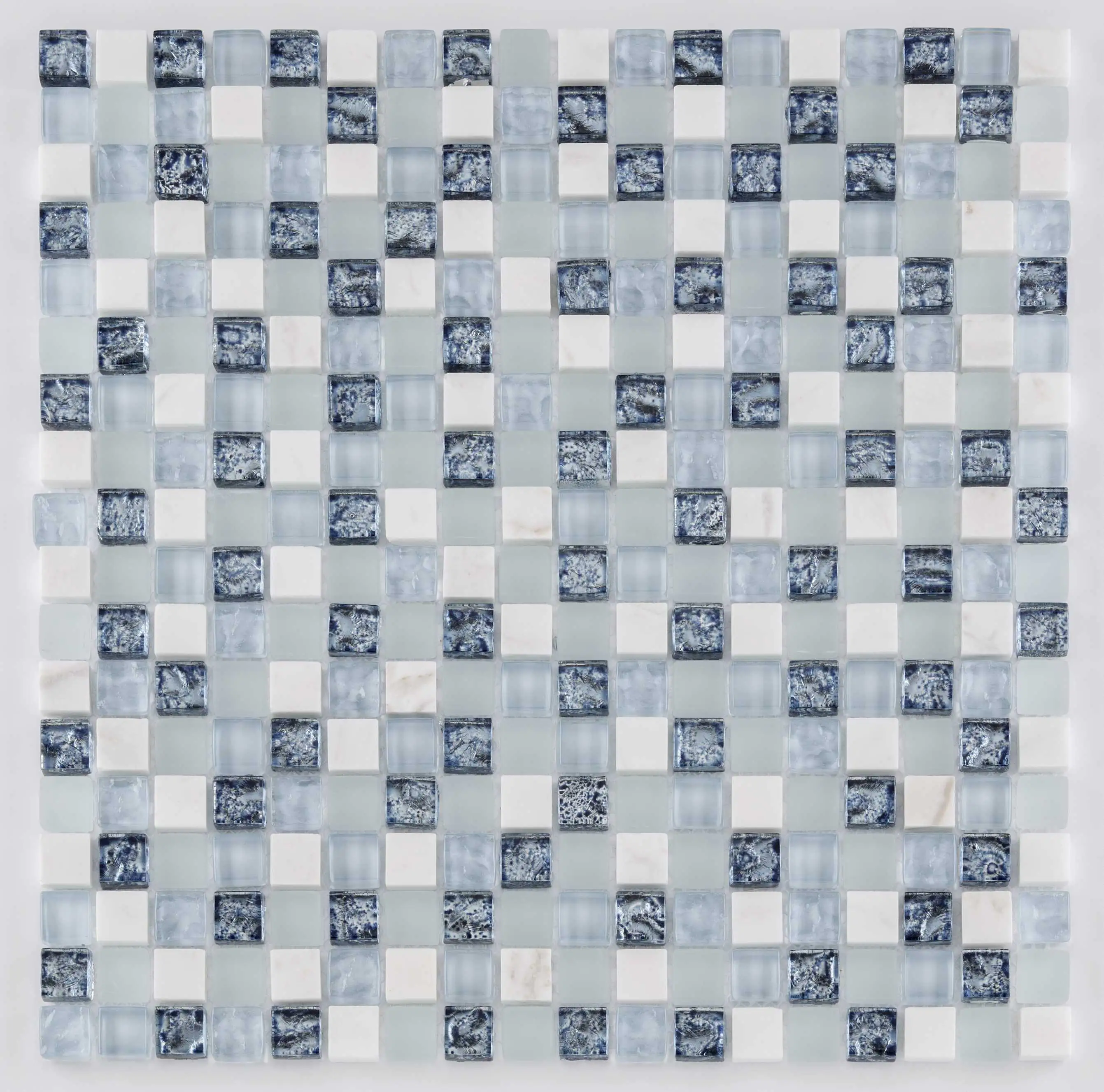 Mosaikfliese Rustica Mini 30 x 30 cm blau Steinmaß: ca. 1,5 x 1,5 cm