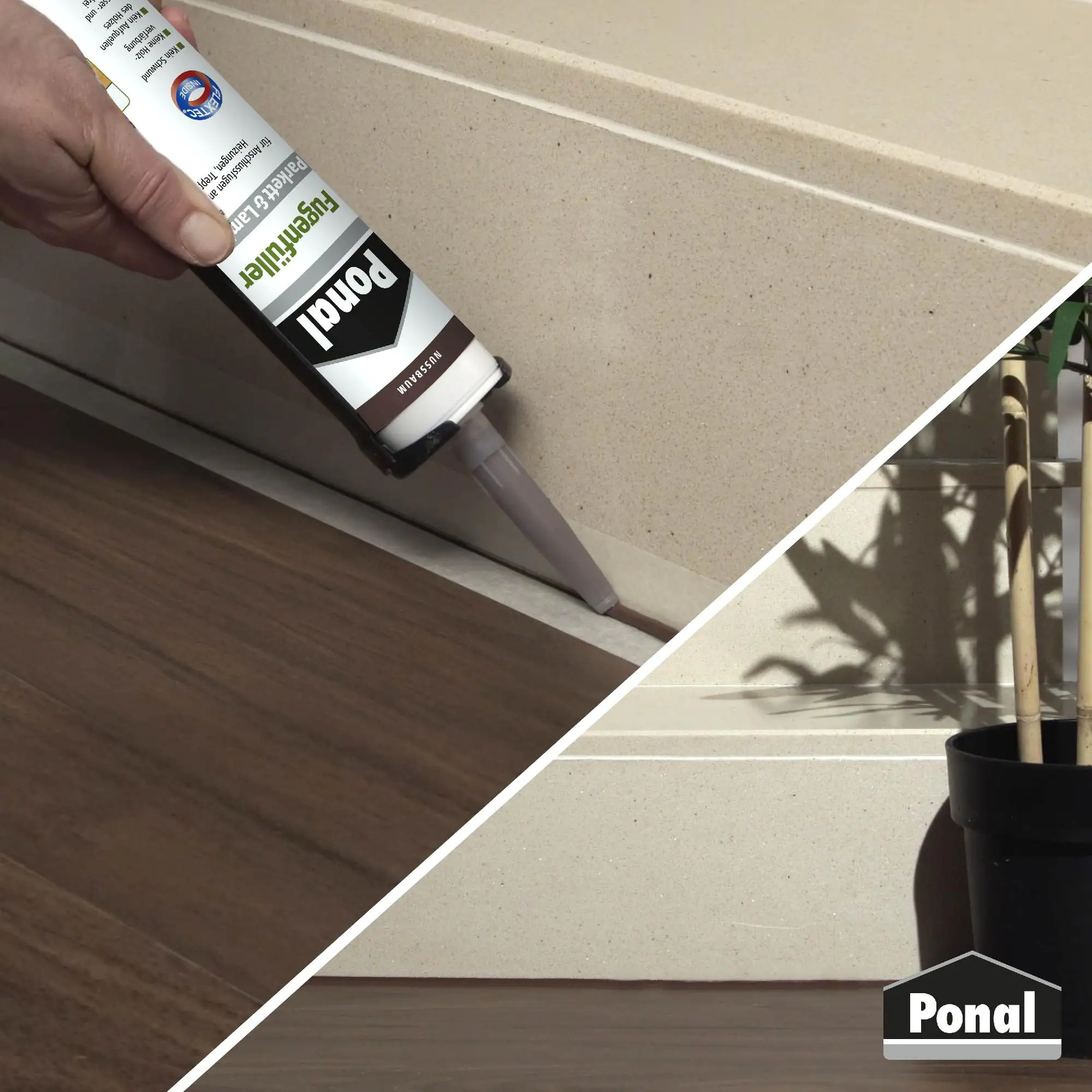 Ponal Fugenfüller Parkett & Laminat 280 ml Kartusche, Nussbaum