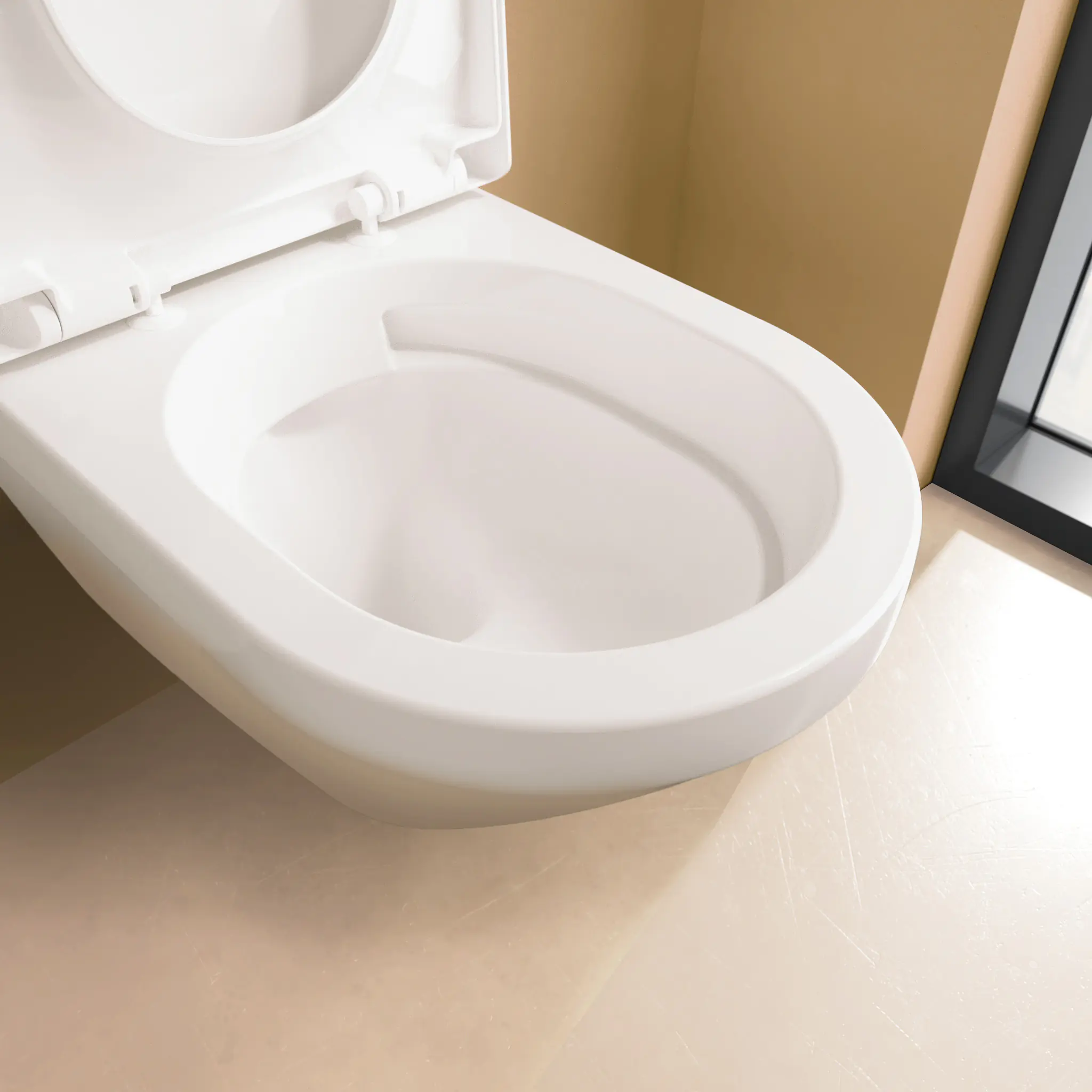 Villeroy & Boch Wand Tiefspül WC Targa Pure Twist spülrandlos inkl. WC-Sitz