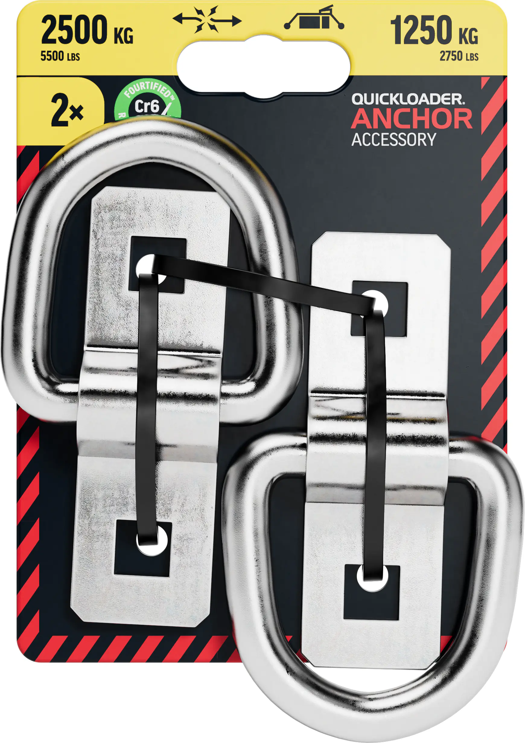 QUICKLOADER® Befestigungsanker 2.500 kg Bruchlast 4 Stück